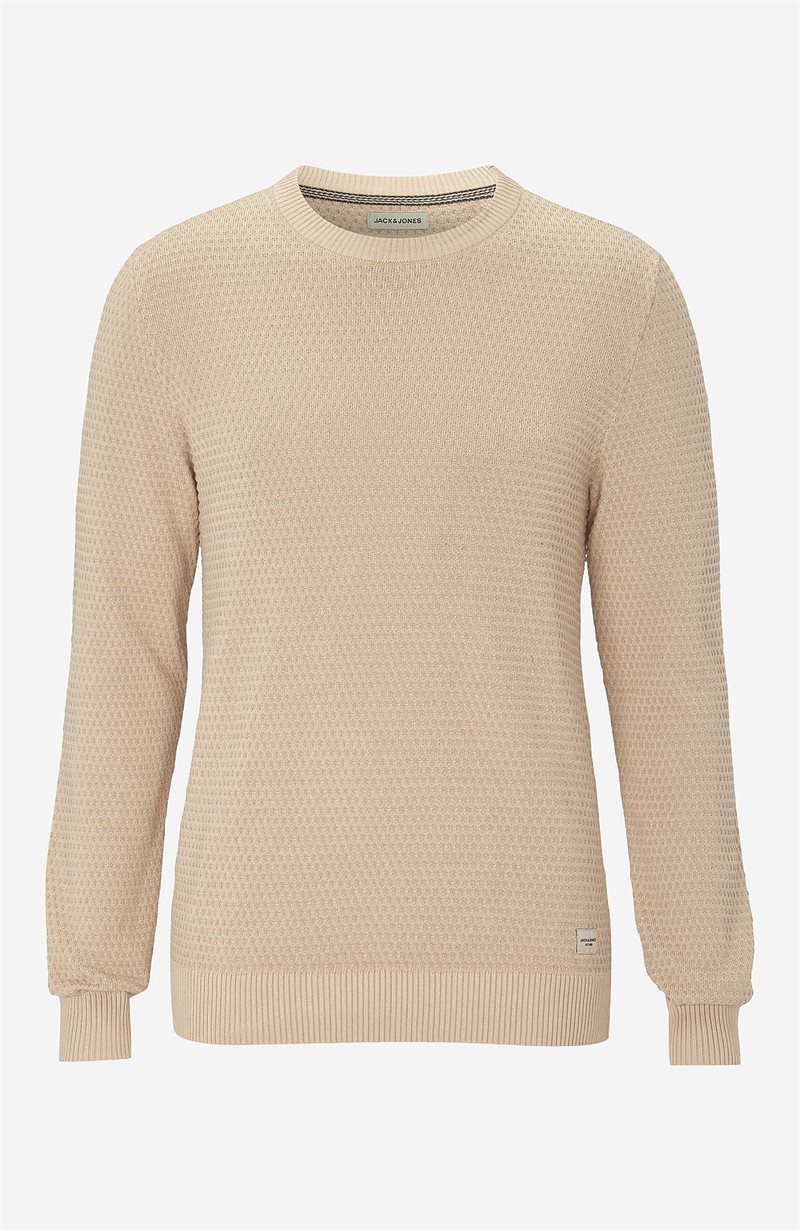 Strukturovan? pleten? bavln?n? svetr Atlas knit crew neck