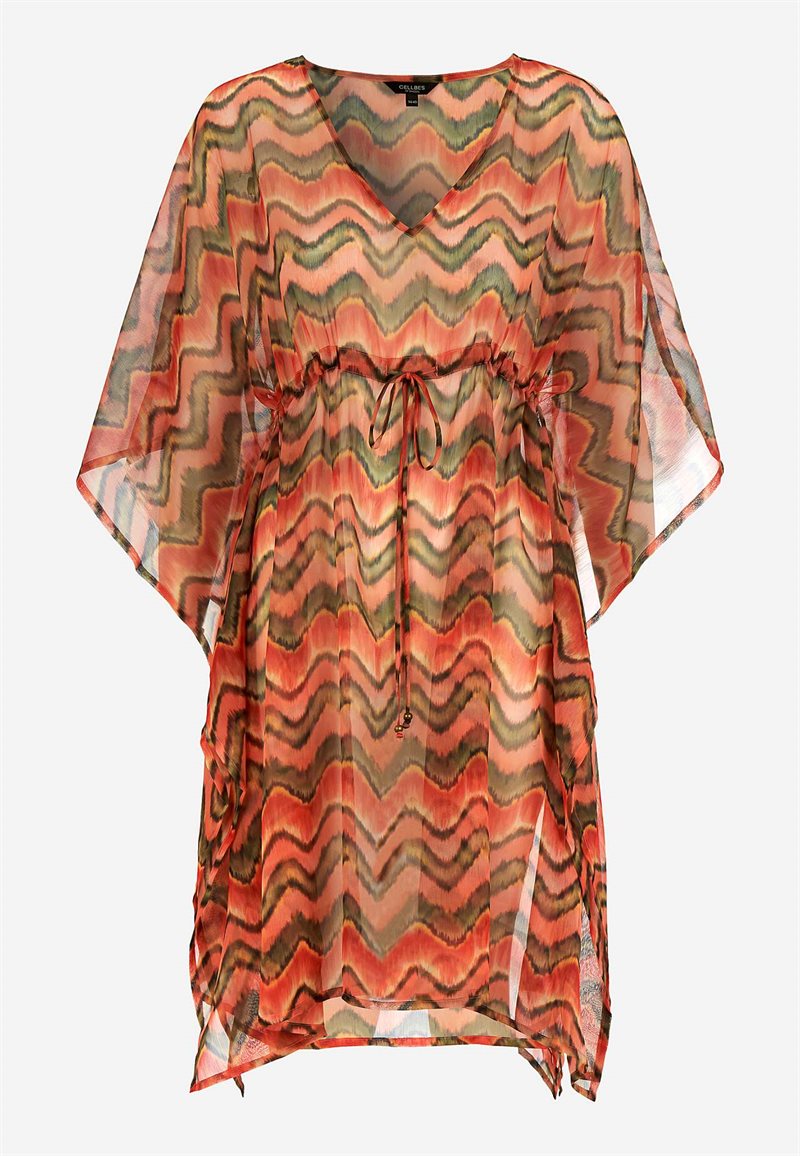 Vzorovaný plážový kaftan