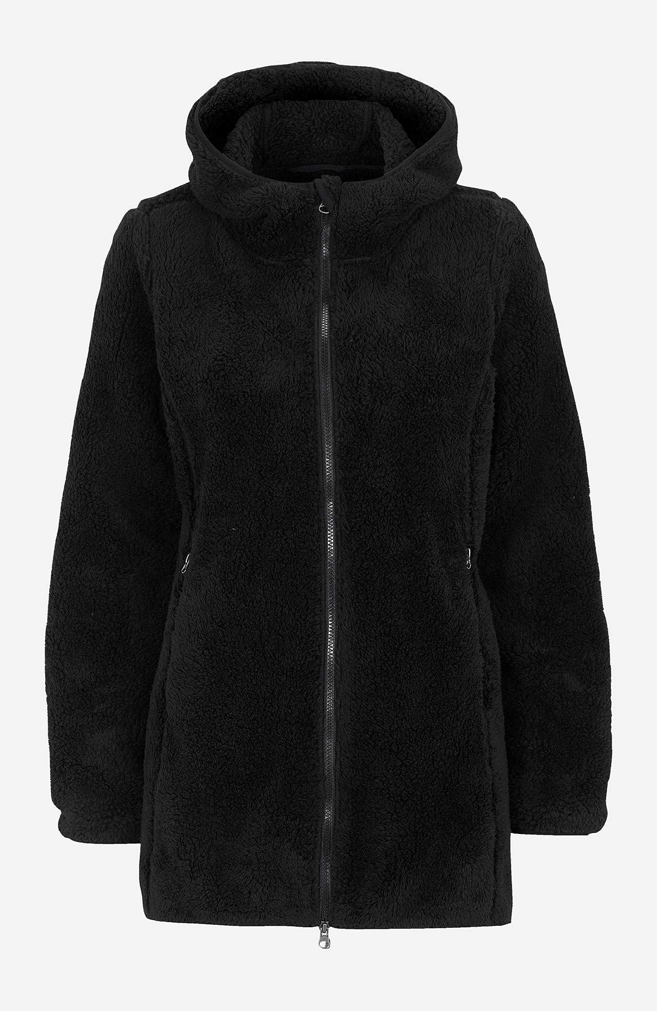Pohodlná flaušová bunda s kapucí Fuzzy
