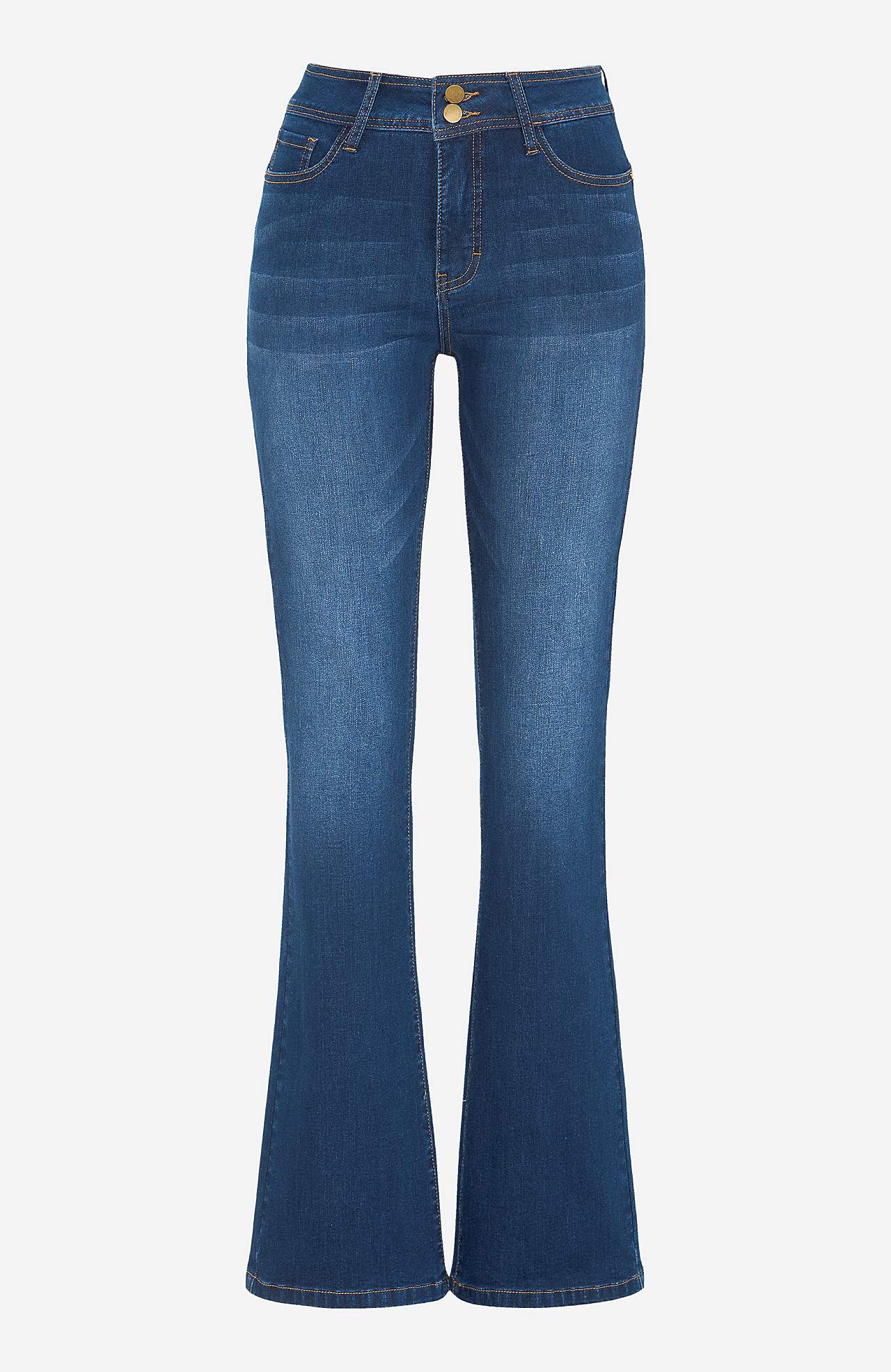 Extra elastické tvarující džíny se střihem bootcut Judy