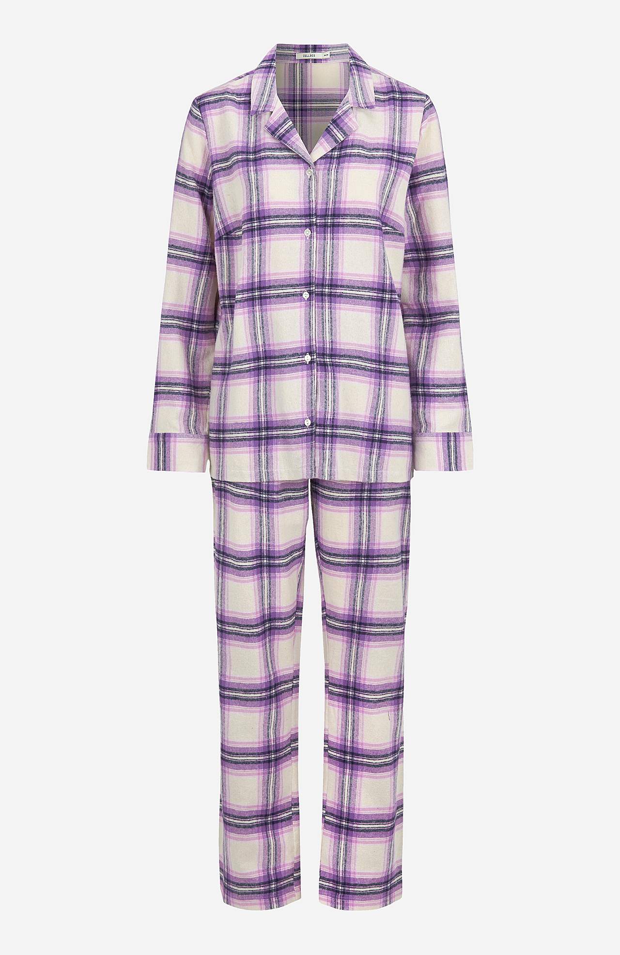 Mřížkované pyžamo z flanelu Felicia