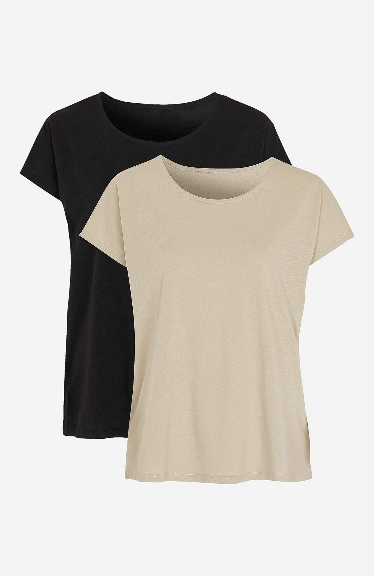 Jednobarevné úpletové tričko z GOTS bavlny Enya 2 kusy
