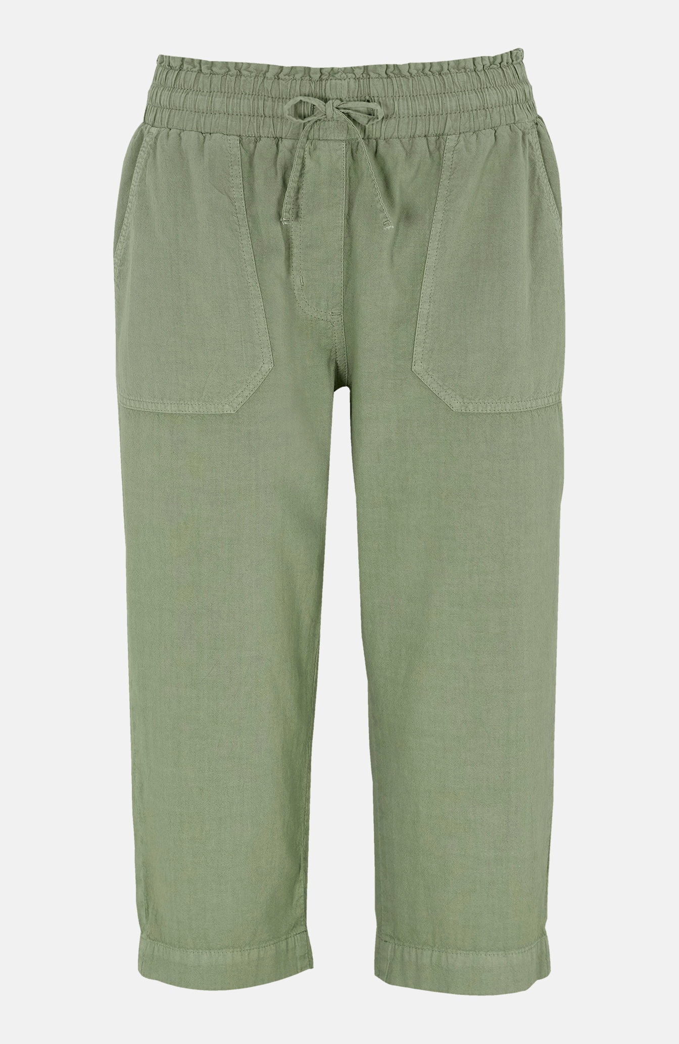 Capri kalhoty ze seprané bavlny Jade