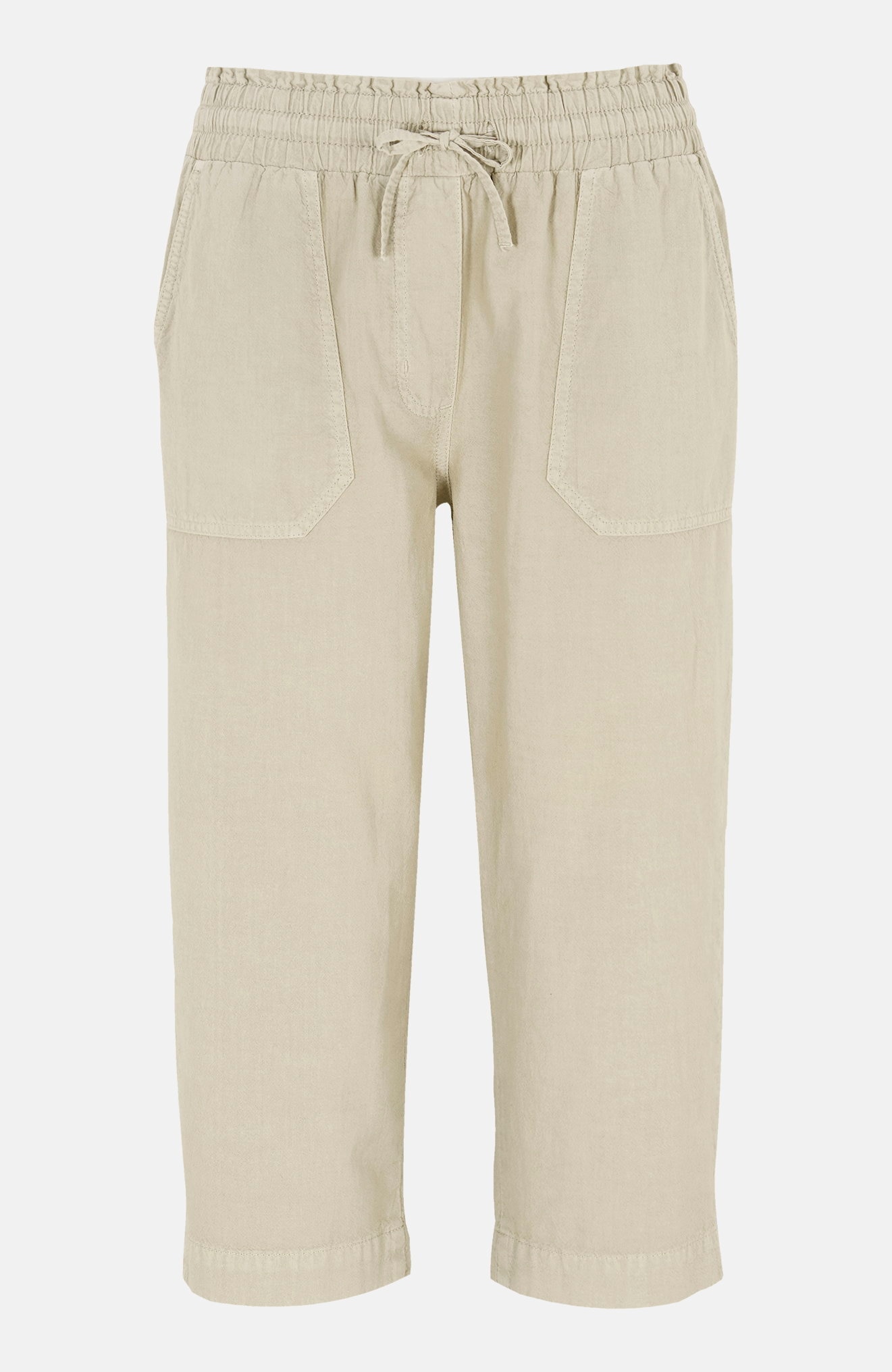 Capri kalhoty ze seprané bavlny Jade