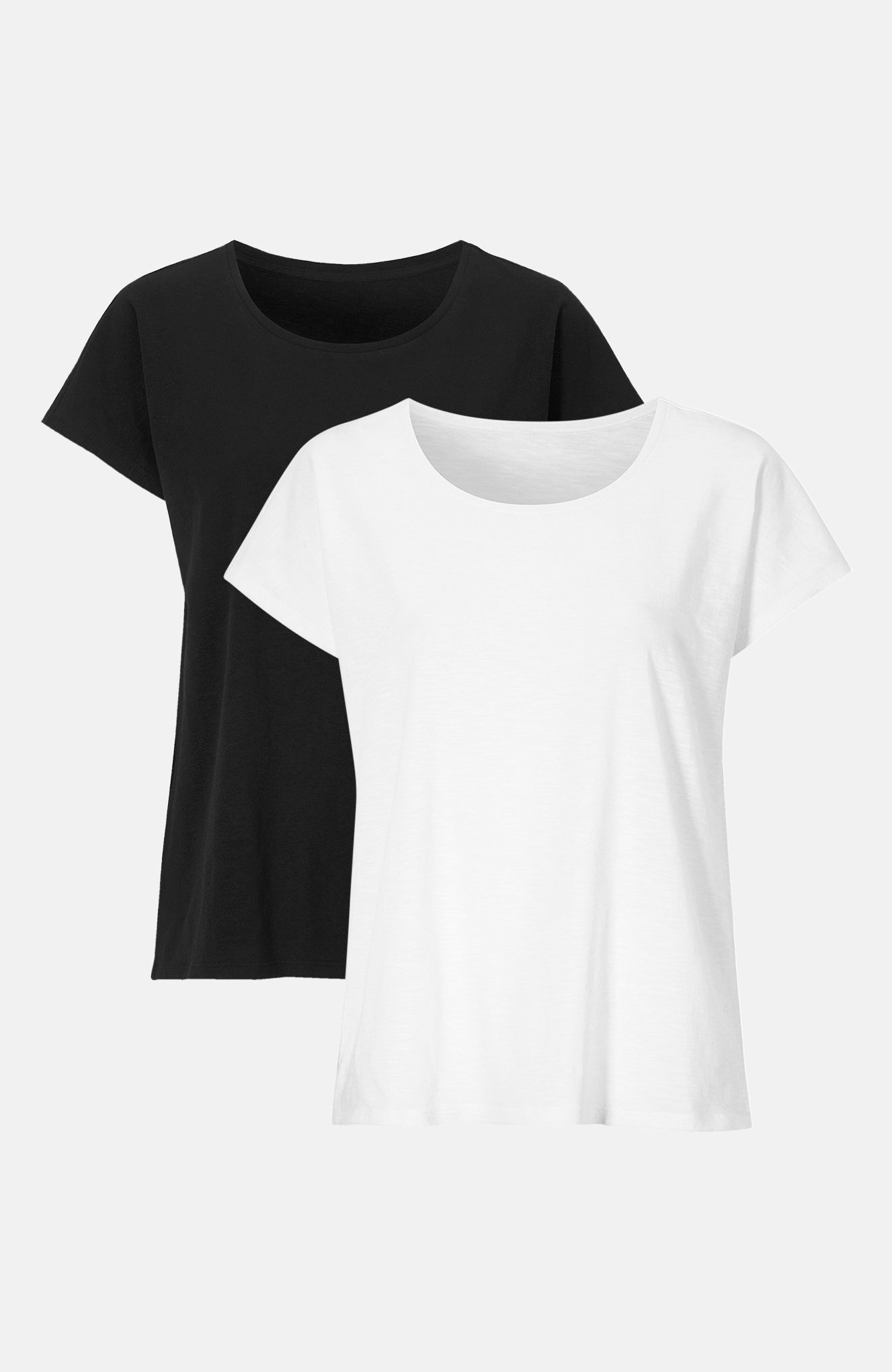 Jednobarevné úpletové tričko z GOTS bavlny Enya 2 kusy