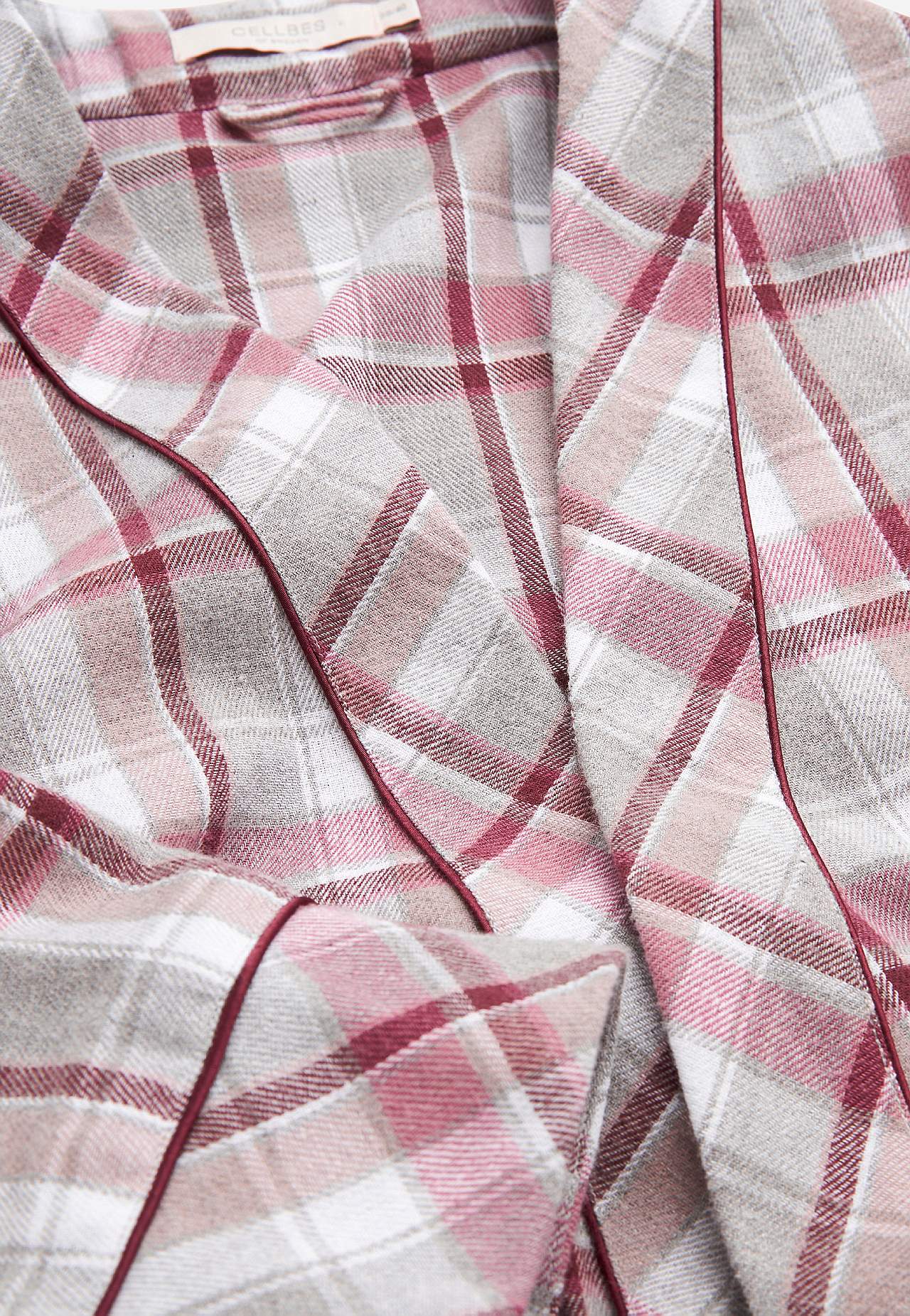 Mřížkovaný župan z flanelu