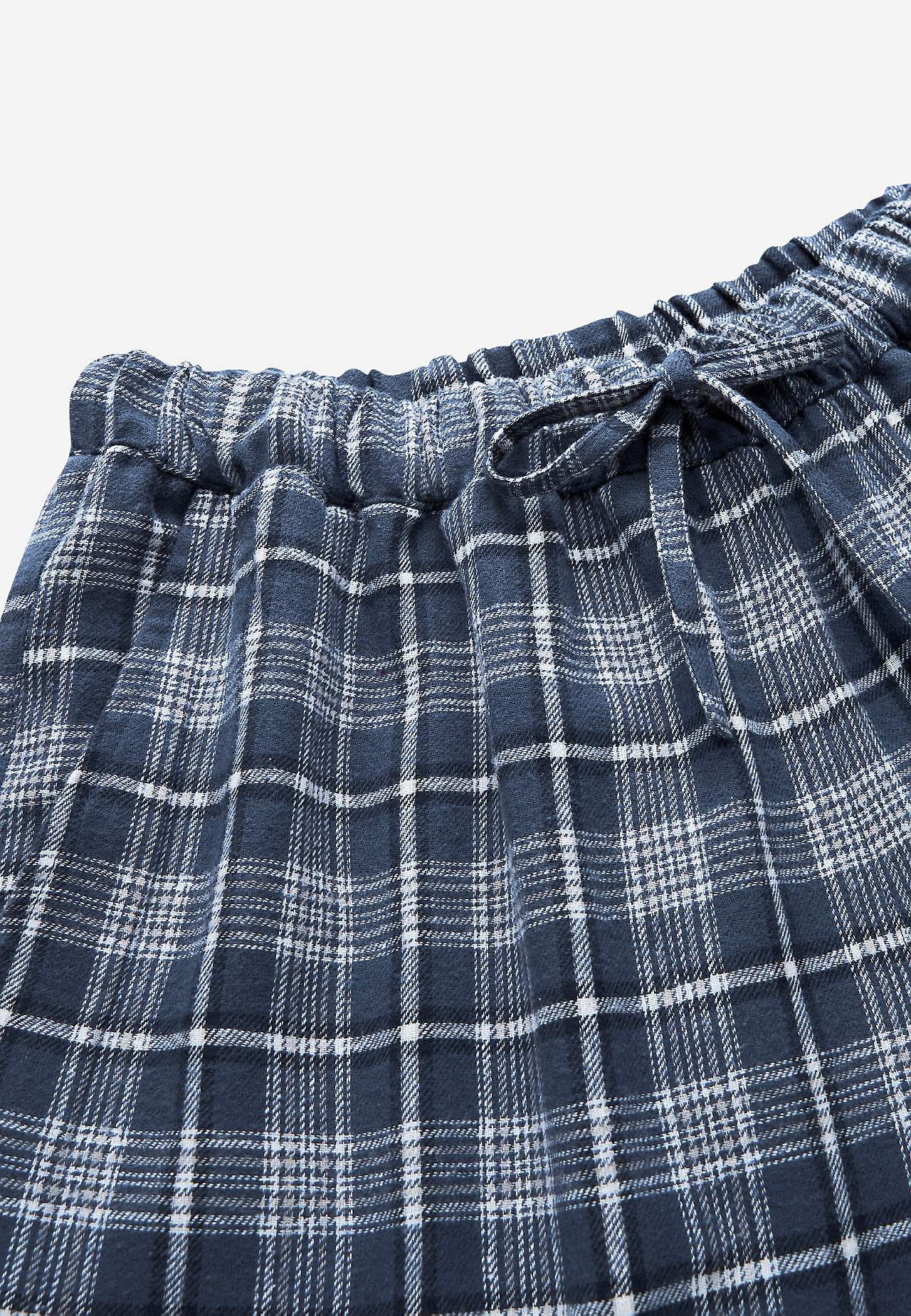 Mřížkované pyžamové kalhoty z flanelu