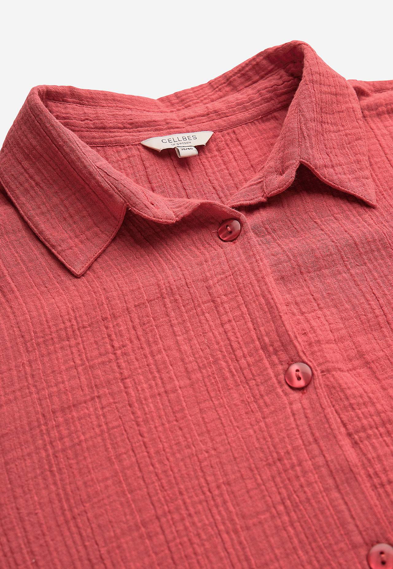 Dlouhá košile ze zvrásněné bavlny