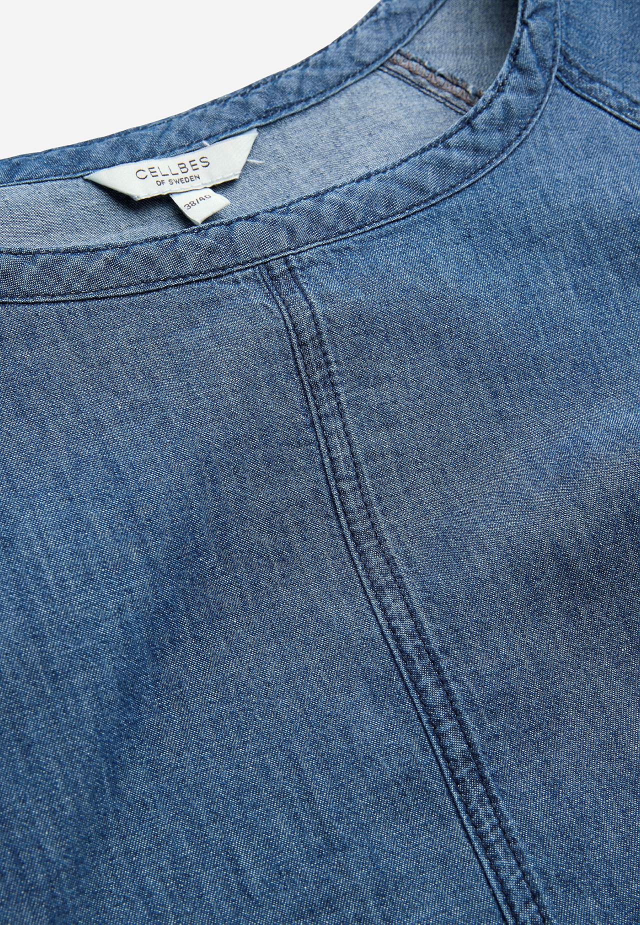 Džínová blůza se širokými rukávy