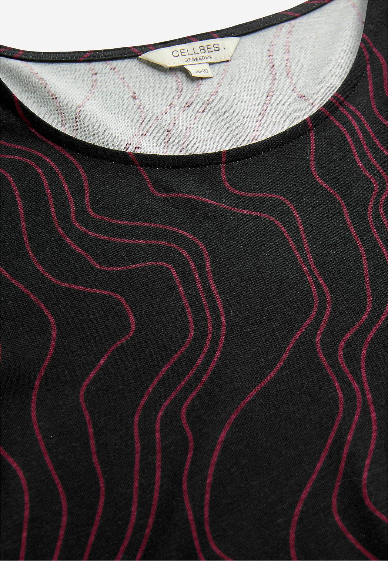 Vzorovaná žerzejová tunika s kapsami