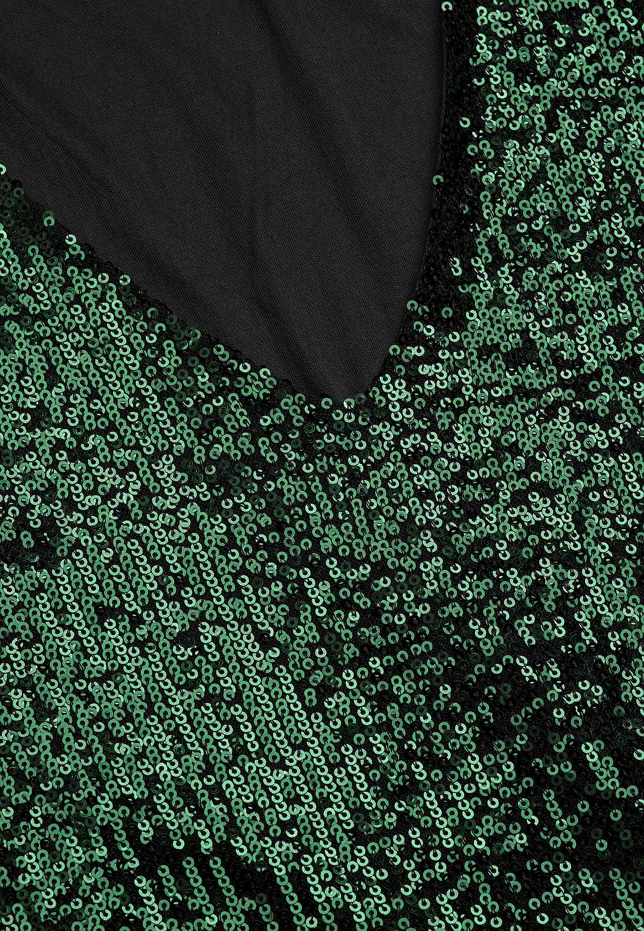 Šaty s flitry s výstřihem ve tvaru V