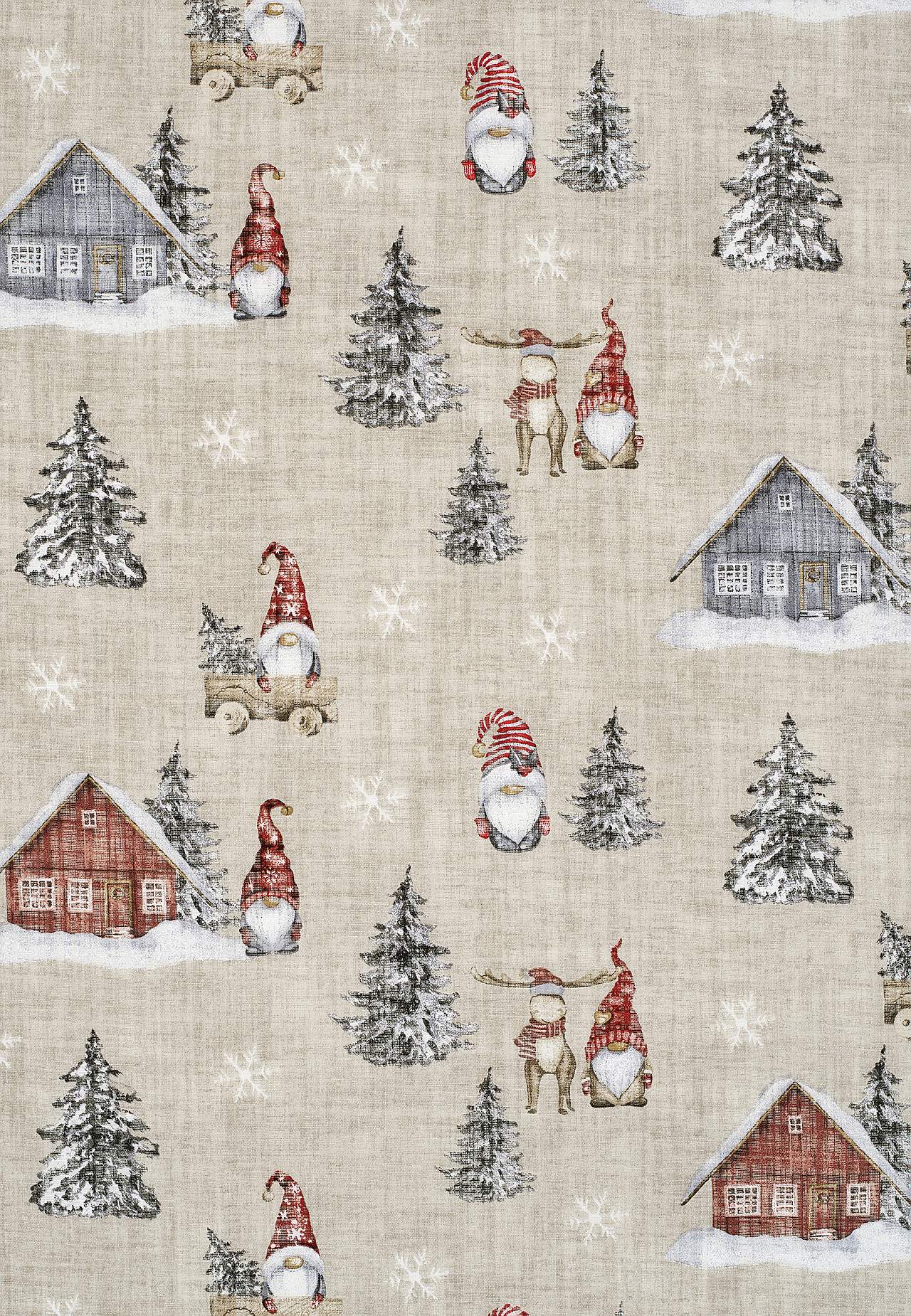 Závěs s páskou v různé délce s motivem Vánoc 2 kusy