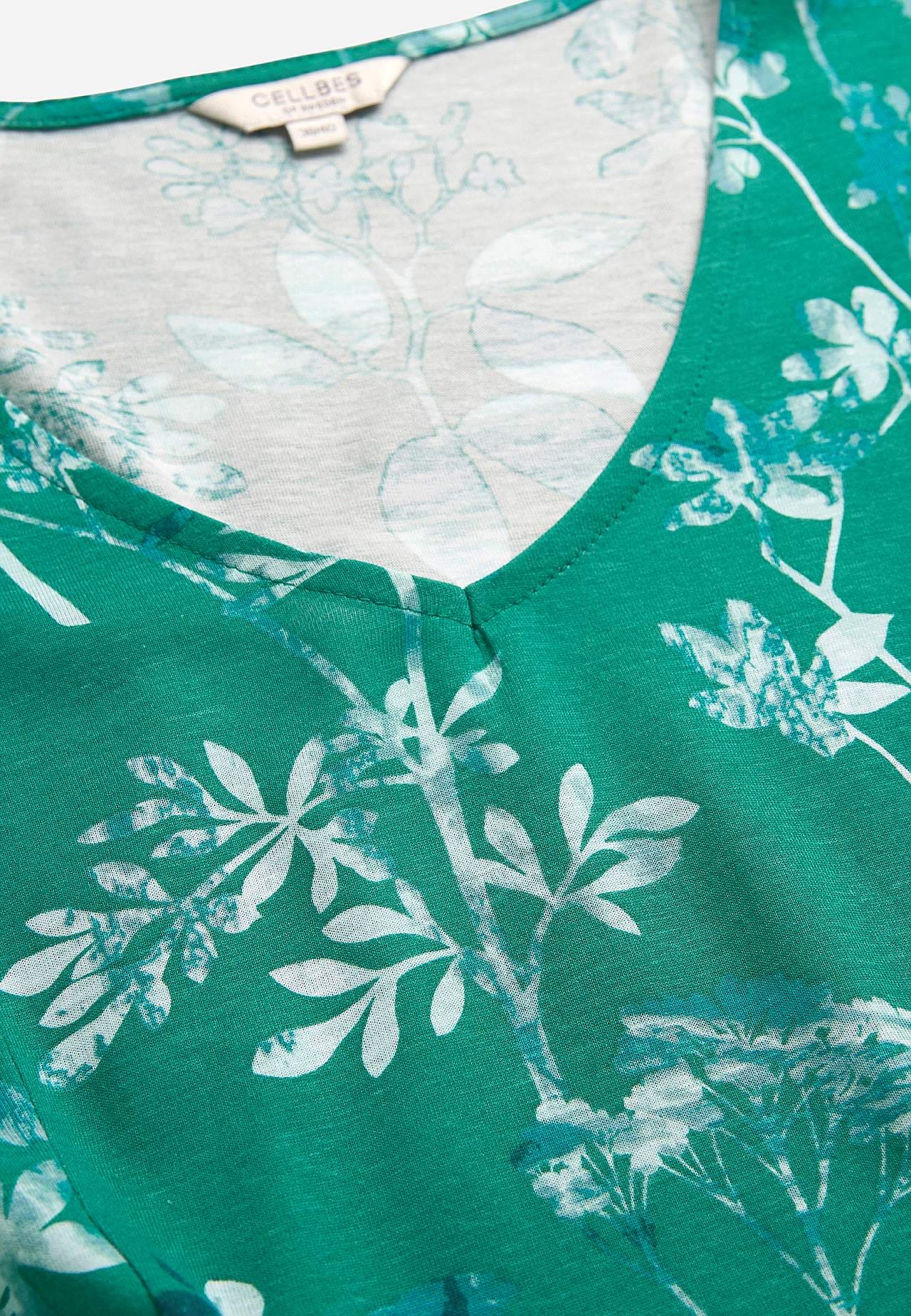 Vzorované žerzejové šaty s kapsami