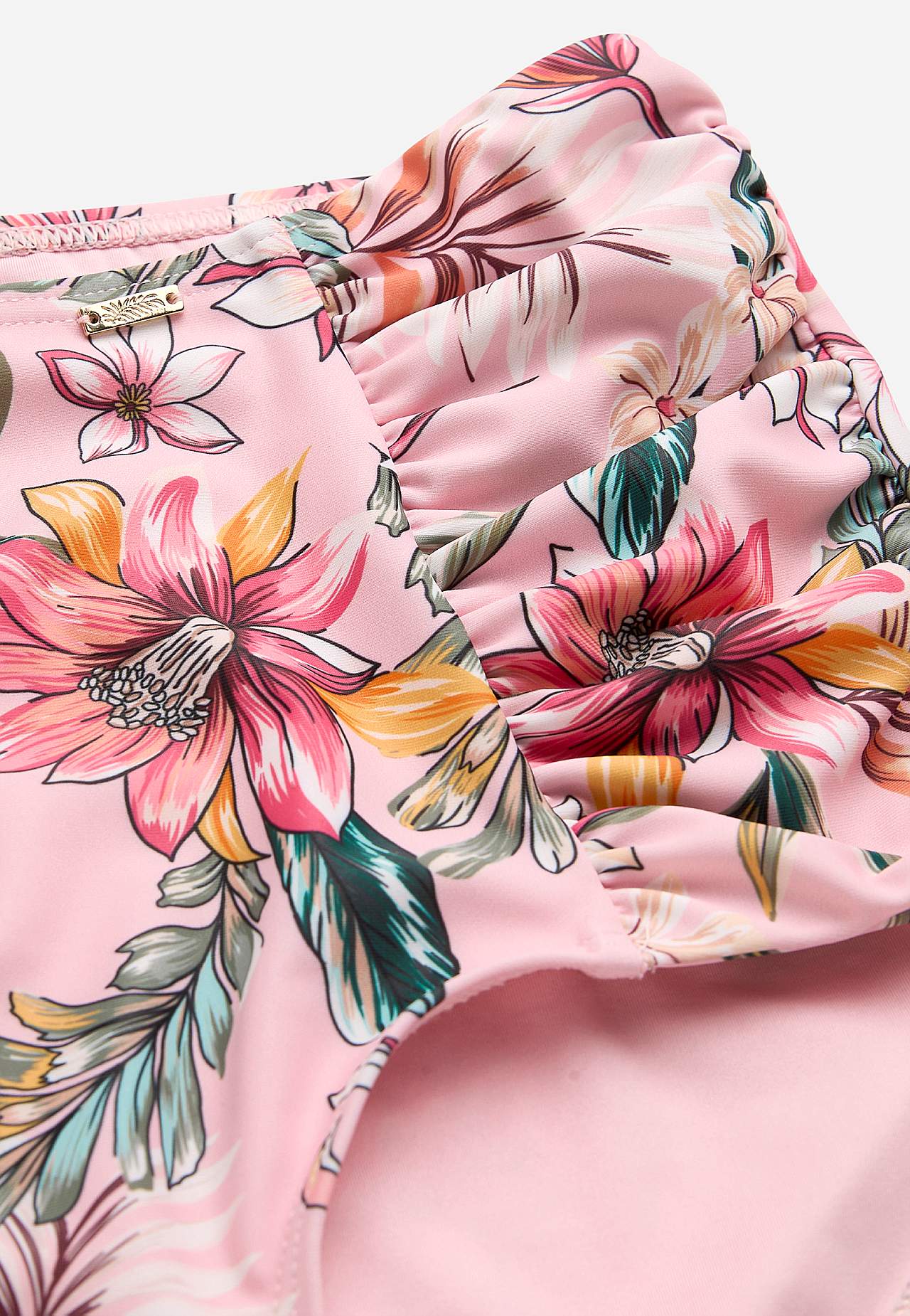 Spodní díl bikin s vysokým pasem a květinovým vzorem Honolulu