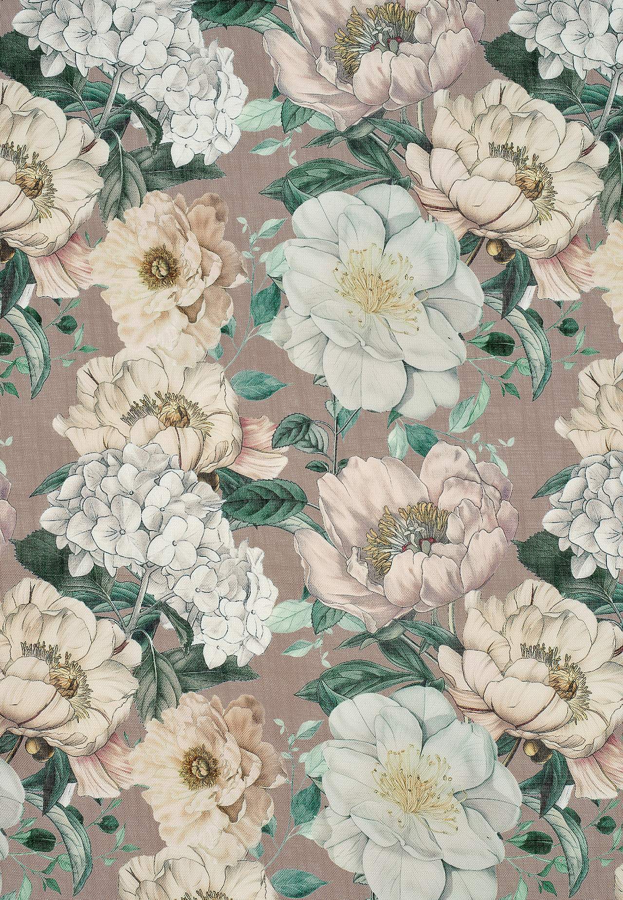 Velká květinová záclonka s páskou v různé délce