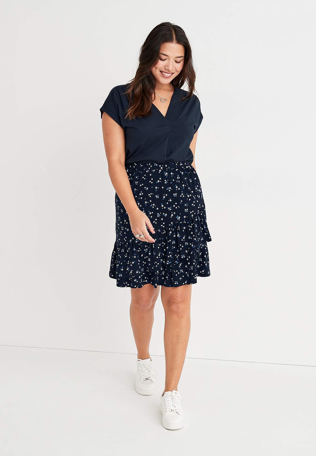 Žerzejová sukně s volány