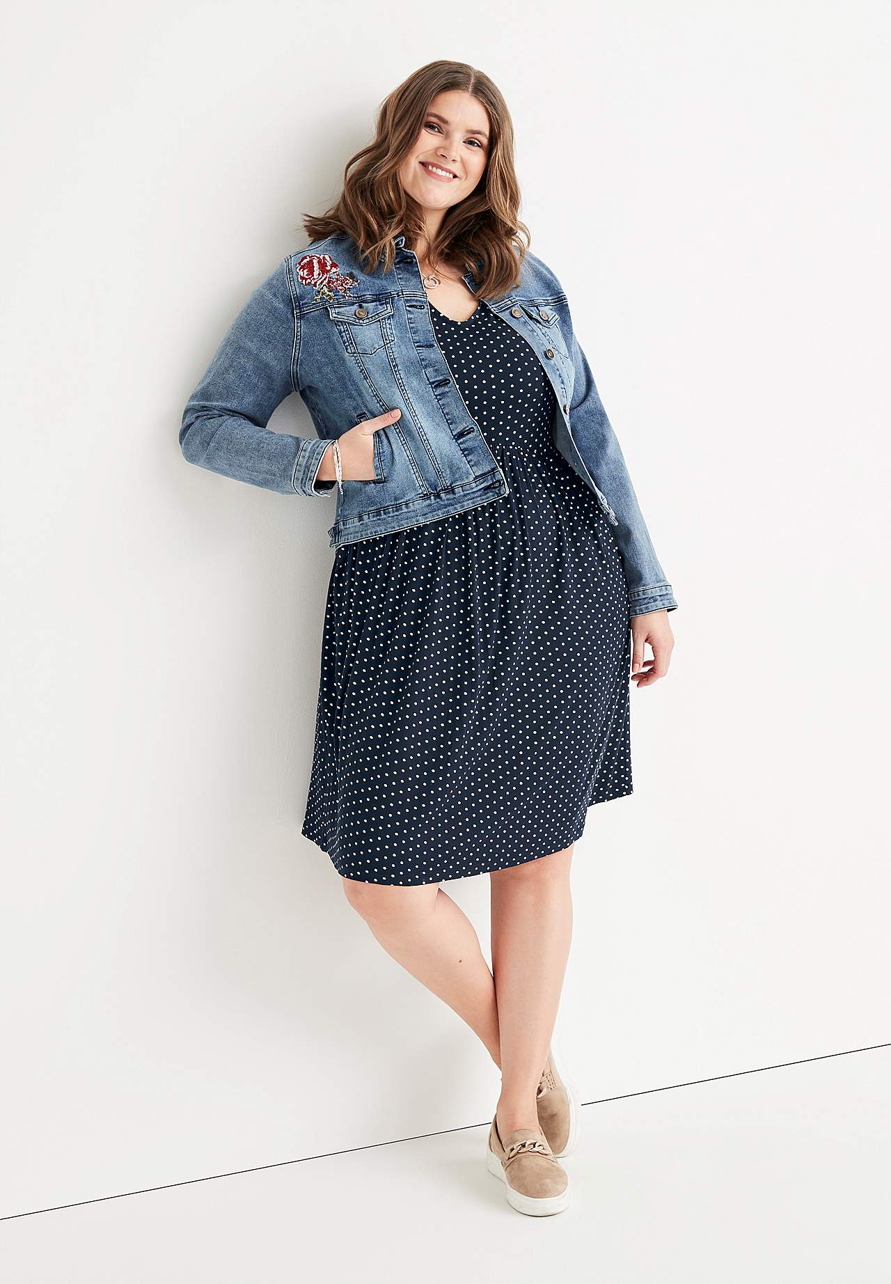 Vzorované žerzejové šaty