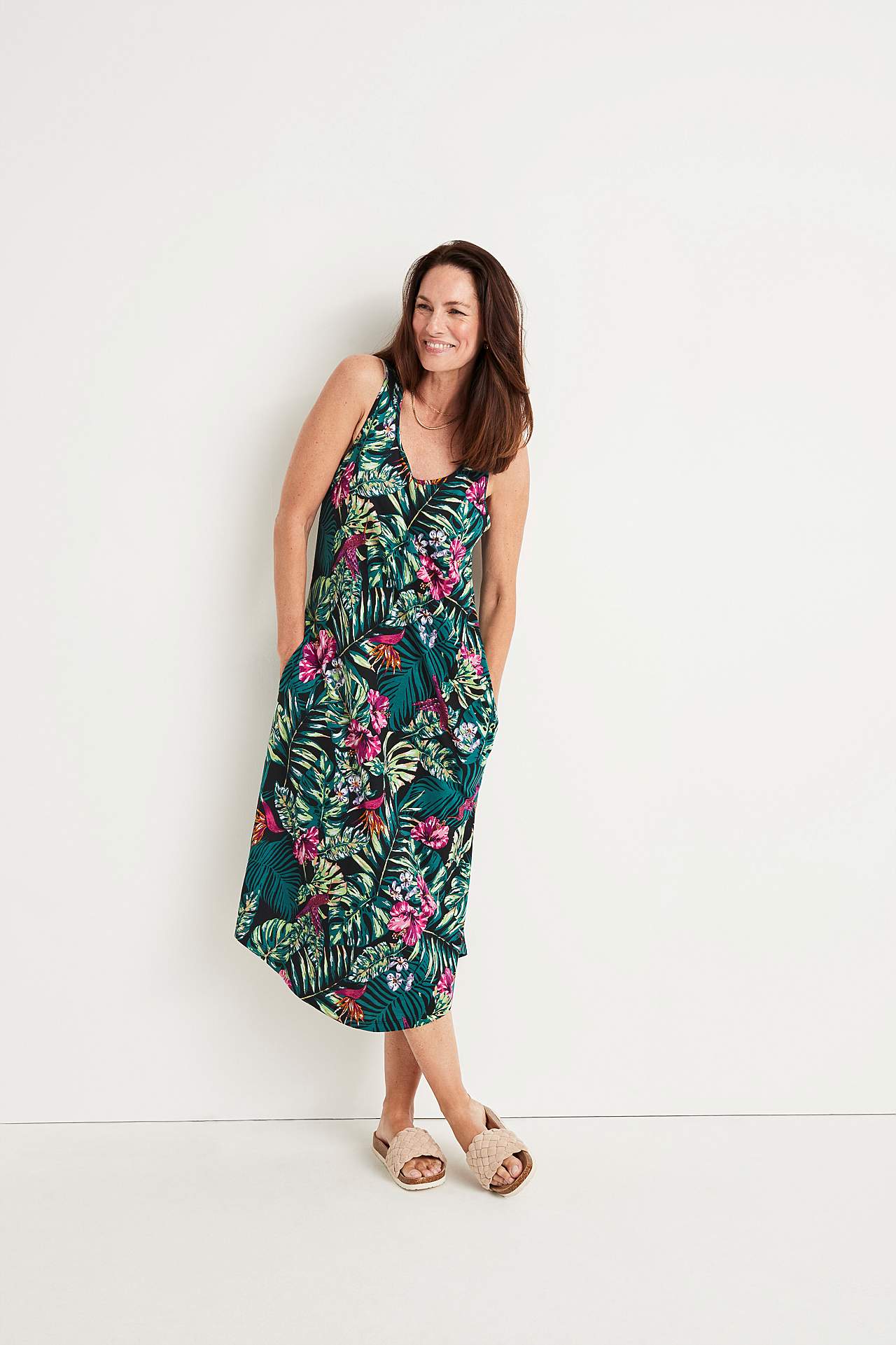 Žerzejové šaty s květinovým vzorem