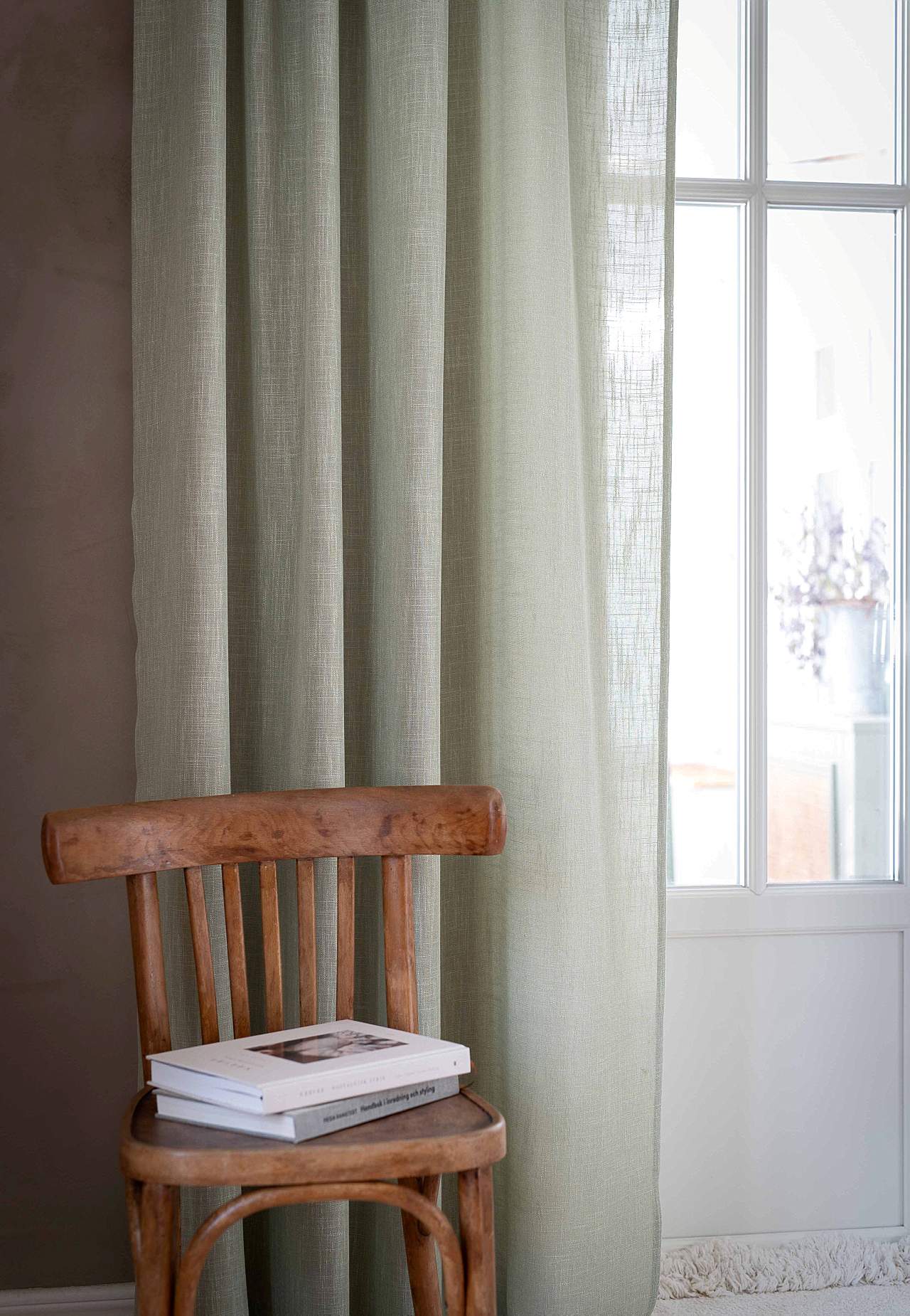 Kroužky s lněným dotykem 2 kusy