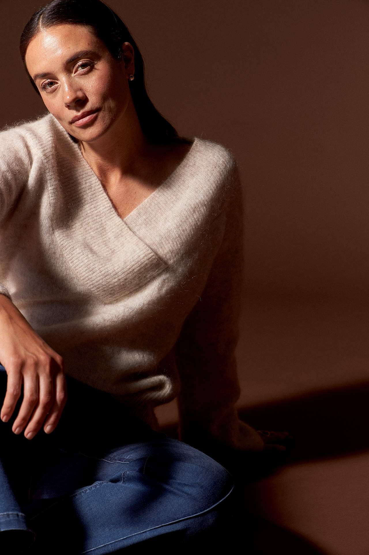 Svetr Premium ze směsi mohéru a vlny