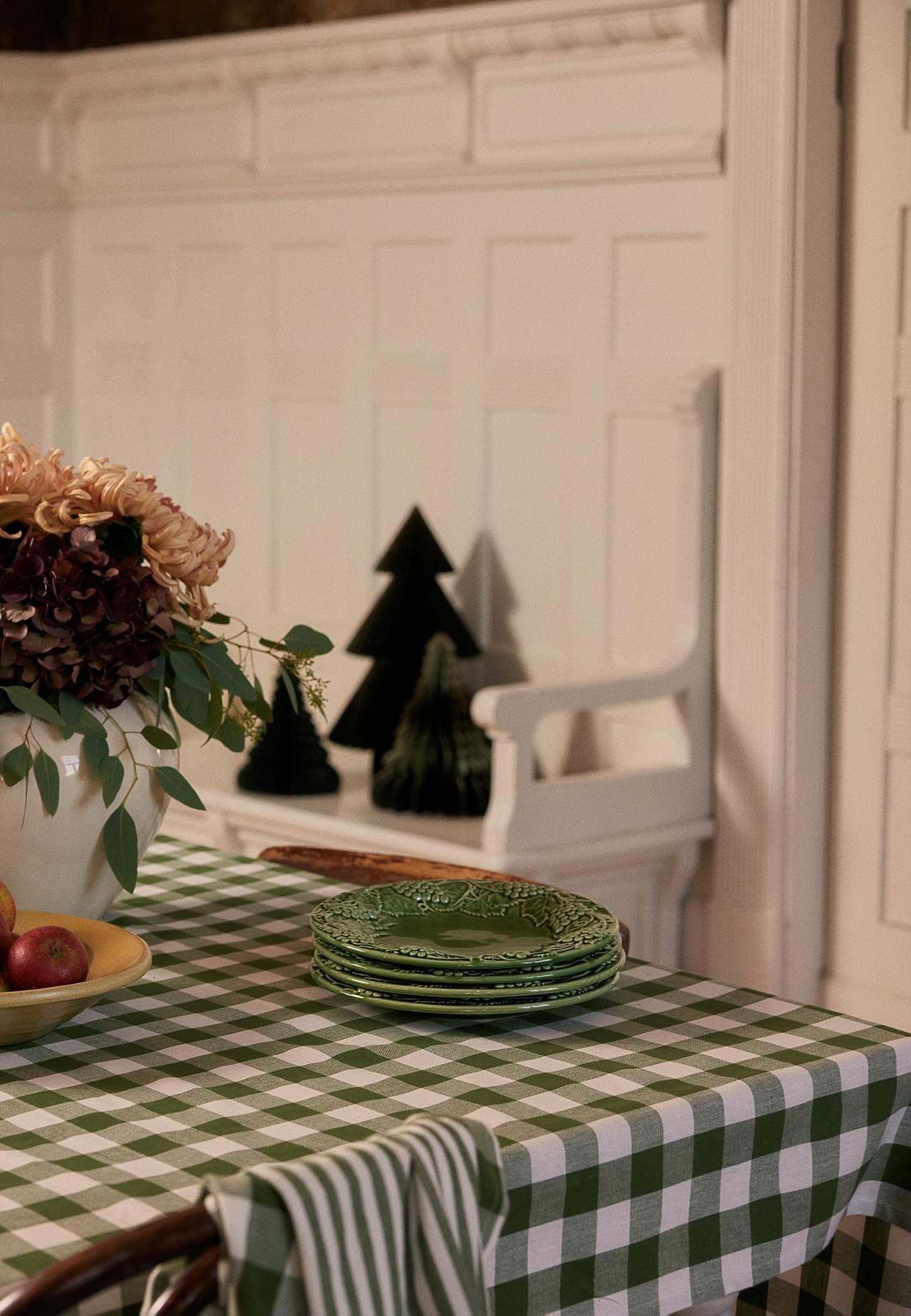 Tkaný a mřížkovaný ubrus