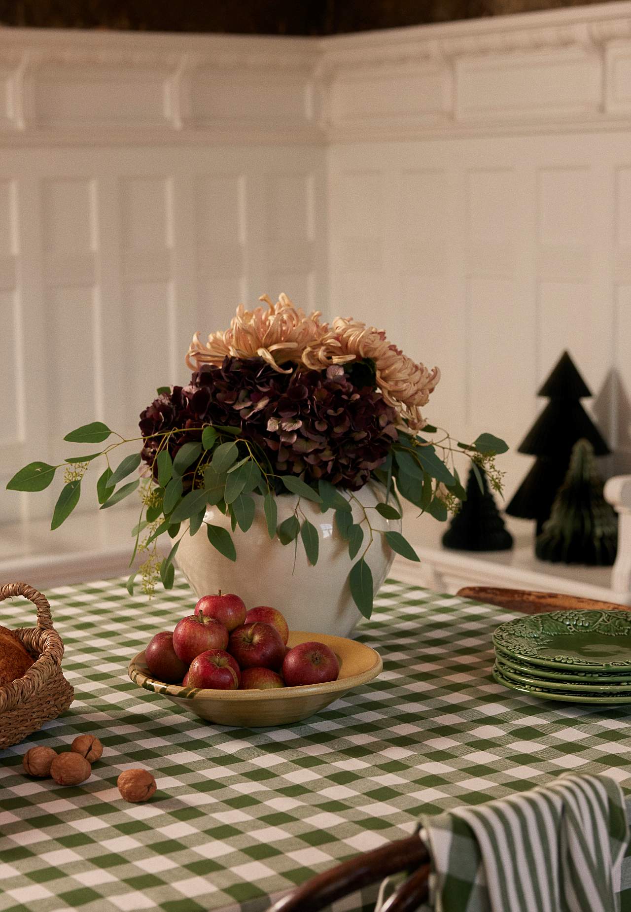 Tkaný a mřížkovaný ubrus