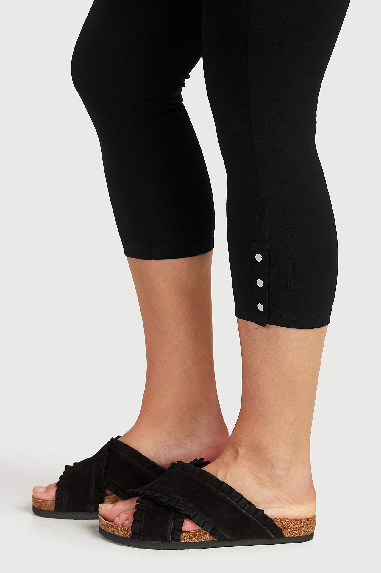 Capri legíny s hezkými detaily s knoflíky Milly 2 kusy