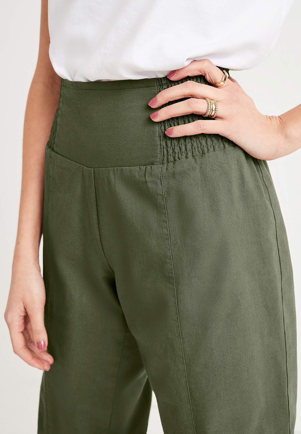 Tkané capri kalhoty Nellie