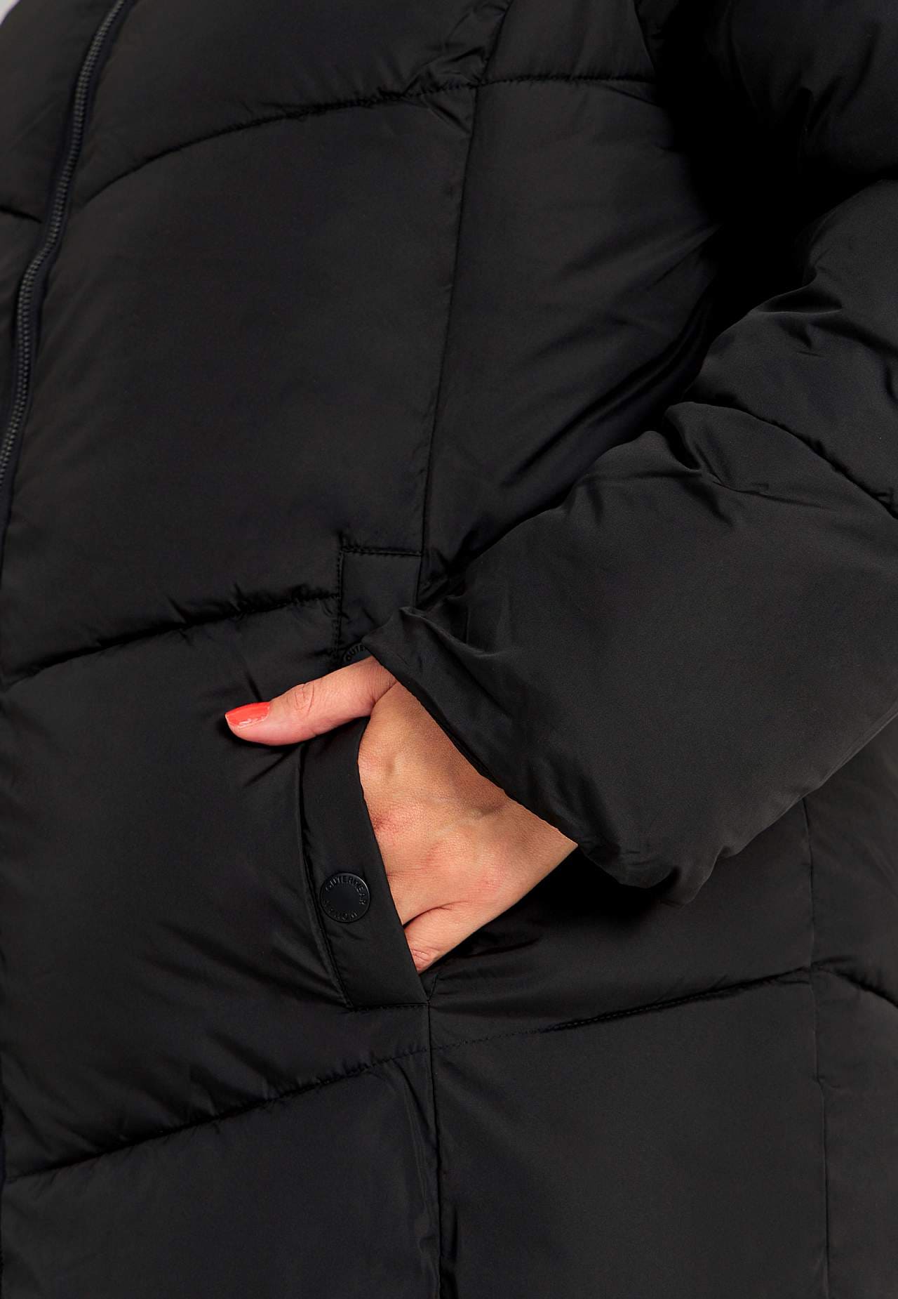 Dlouhý kabát s nadýchanou vycpávkou