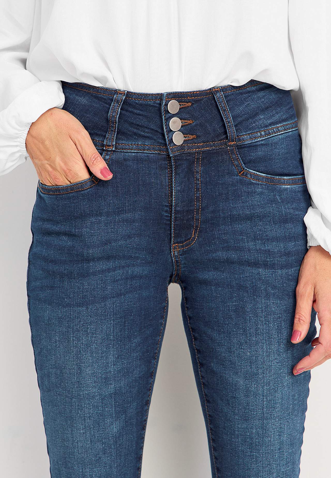 Džíny bootcut s vysokým pasem