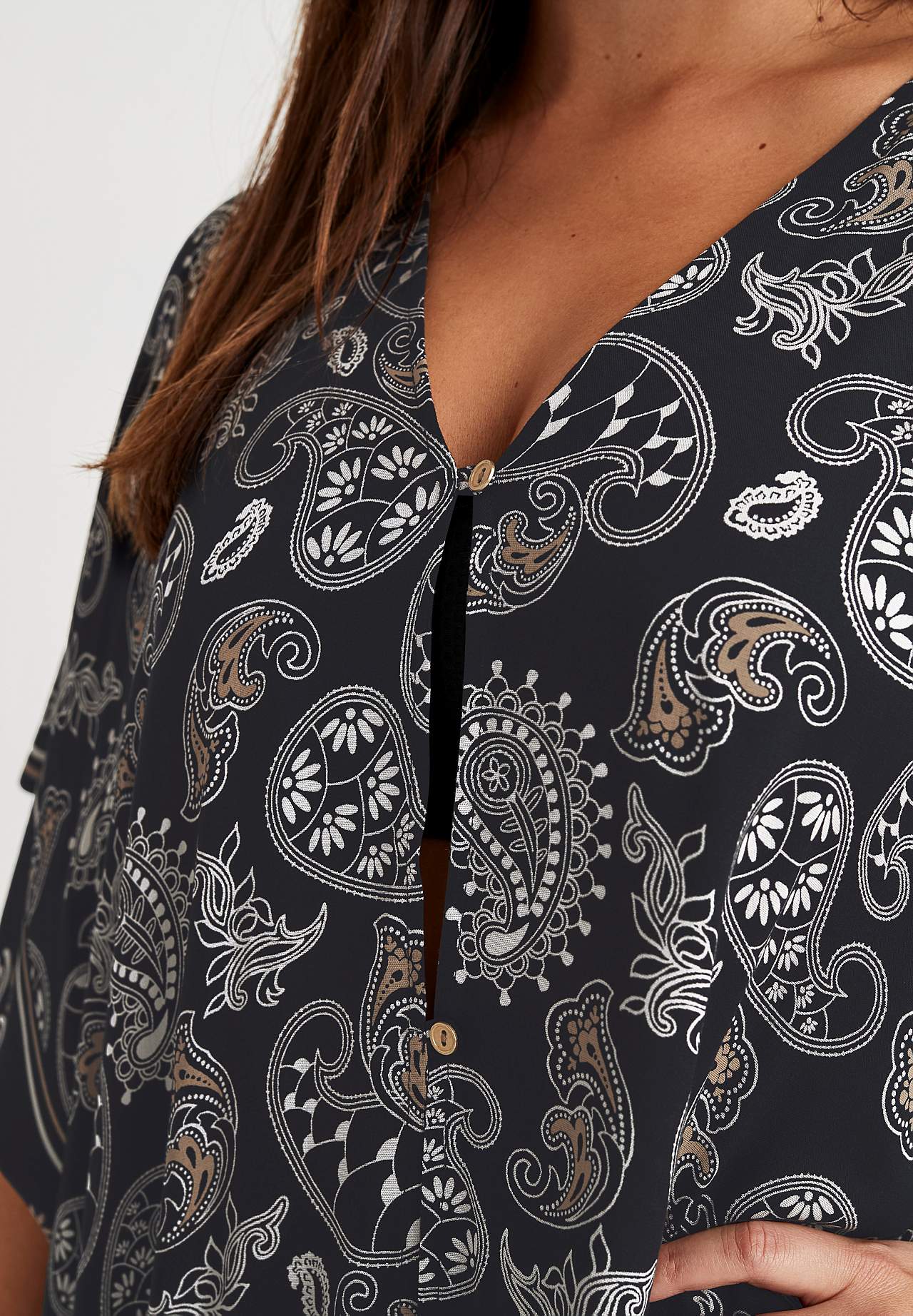 Plážový kaftan s knoflíky