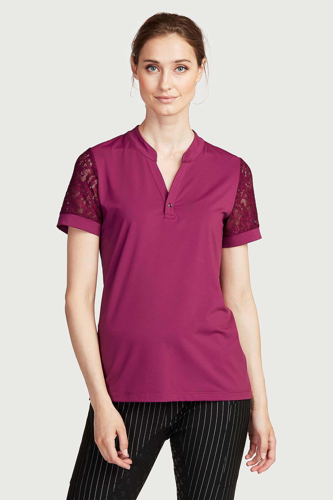 Kostkované jezdecké kalhoty s plným vyztužením