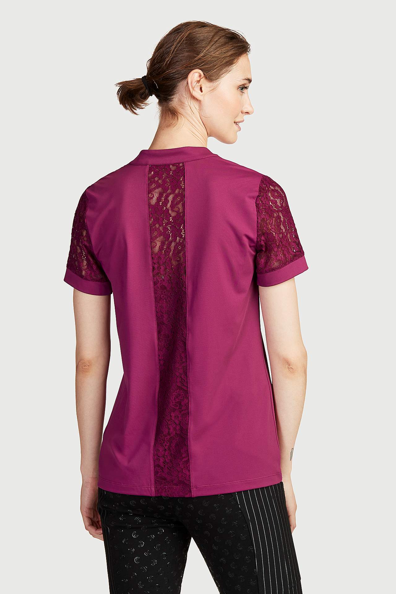 Kostkované jezdecké kalhoty s plným vyztužením