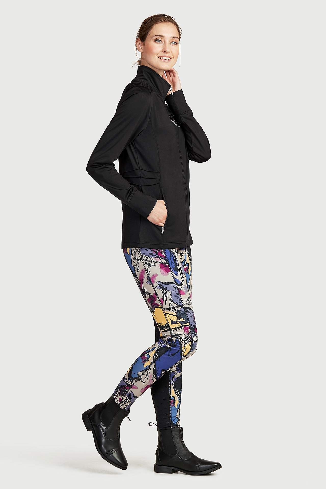 Svetr se zipem a dlouhým rukávem