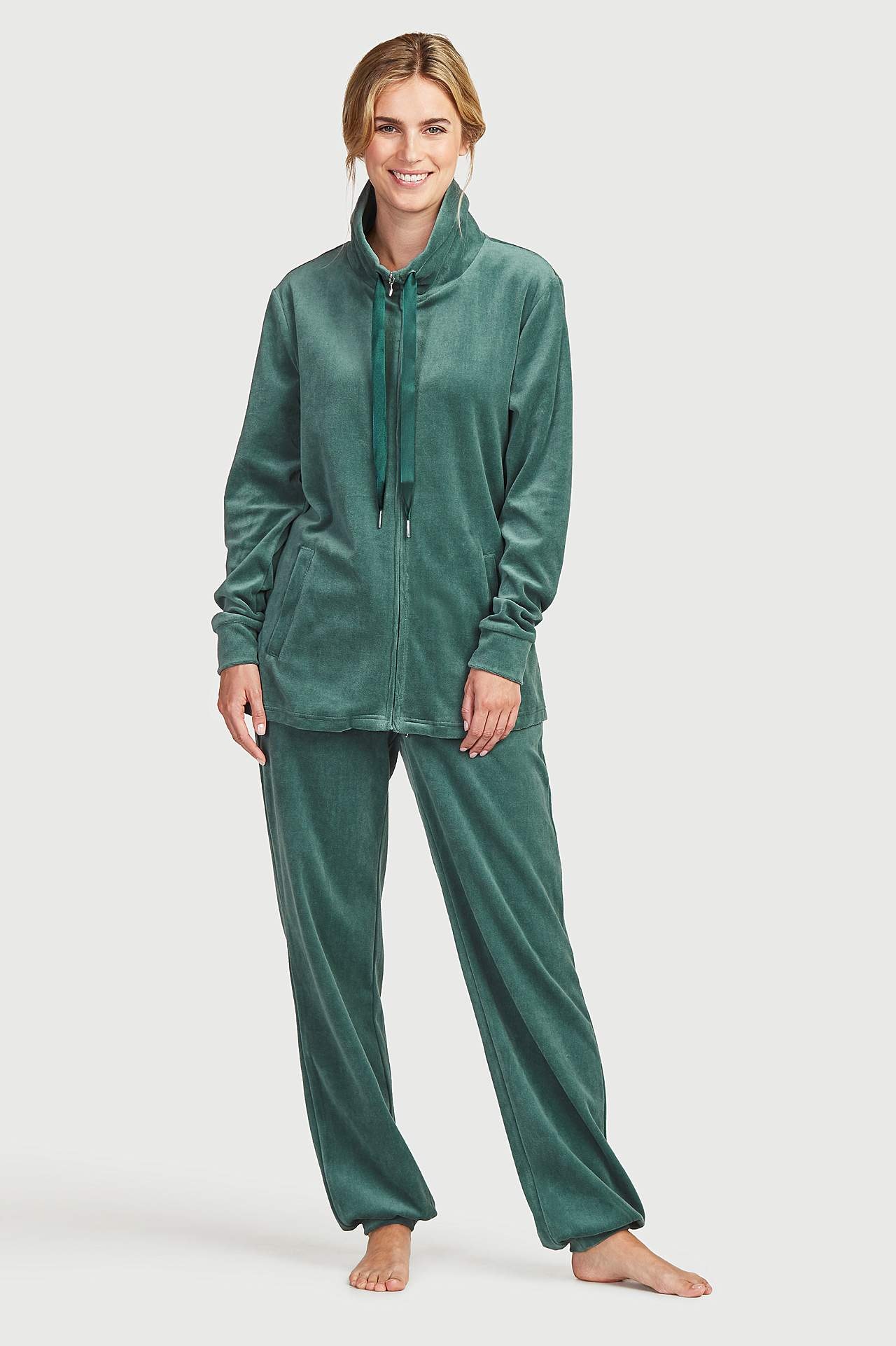 Velurové kalhoty s manžetou Wilma