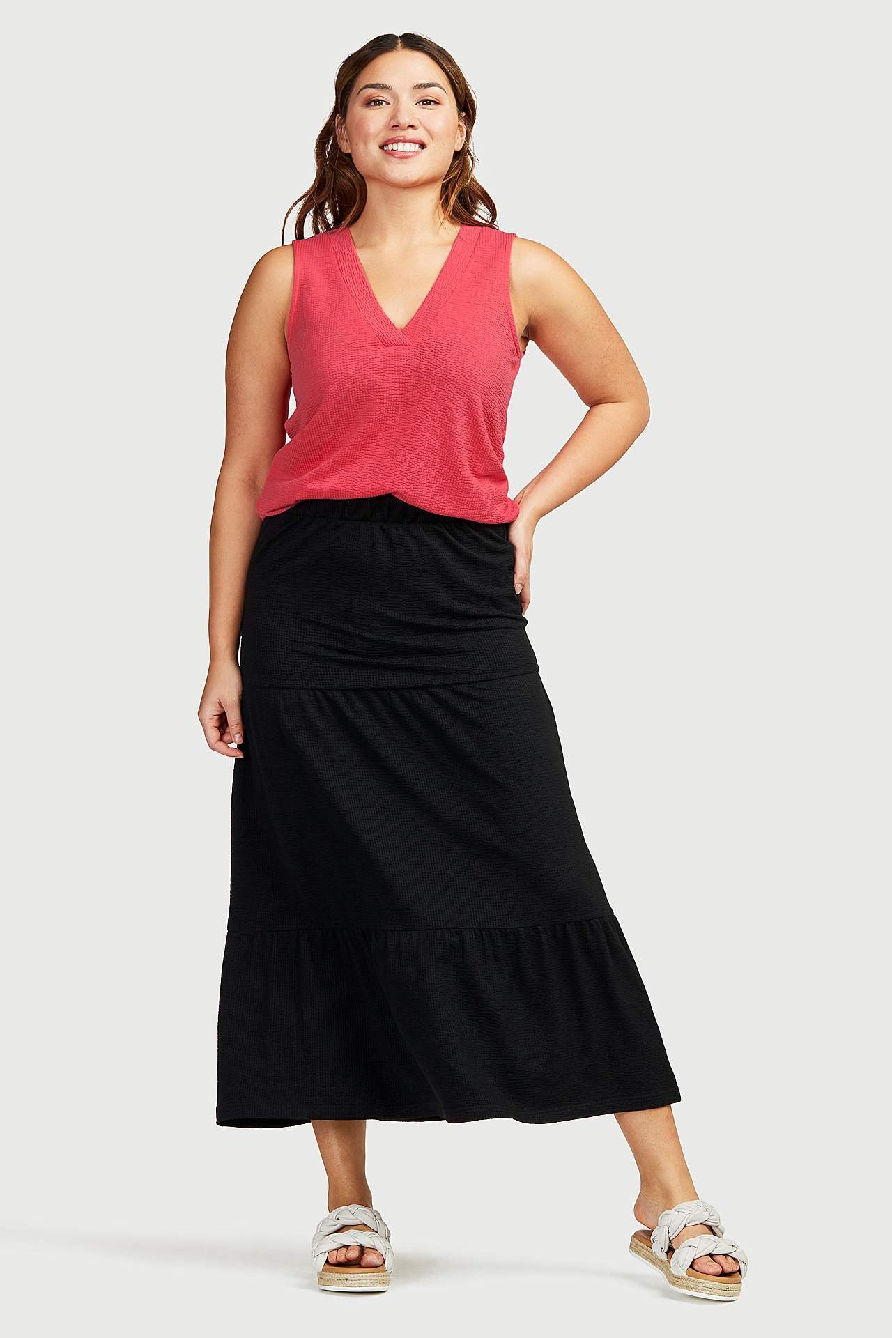 Žerzejový top bez rukávu