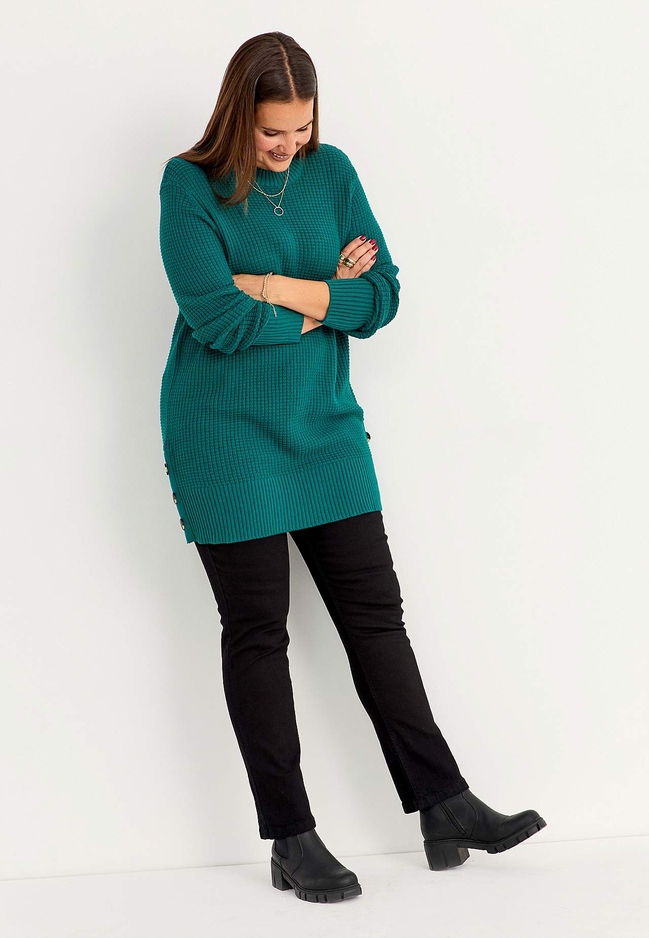 Strukturovaně pletený svetr