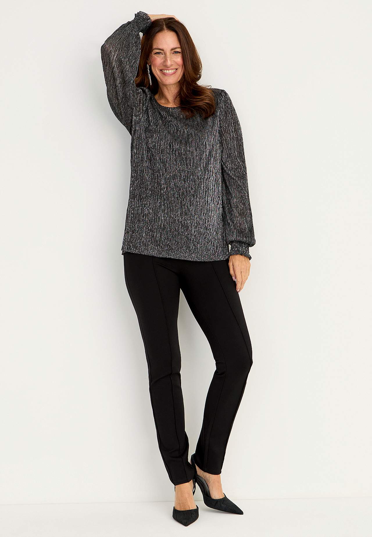 Třpytivý party top