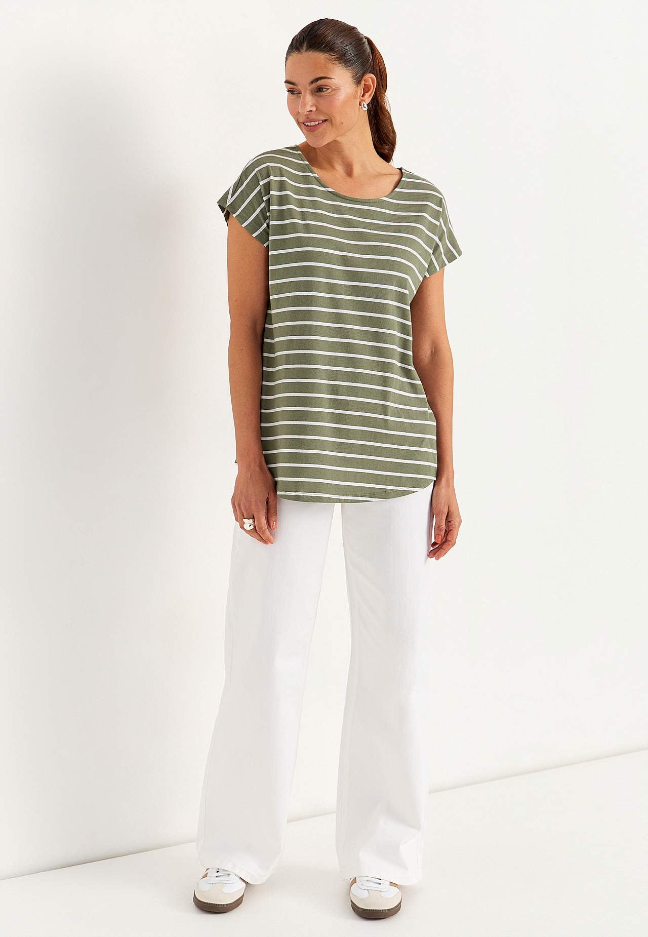 Žerzejové topy s čepečkovými rukávy 2 kusy