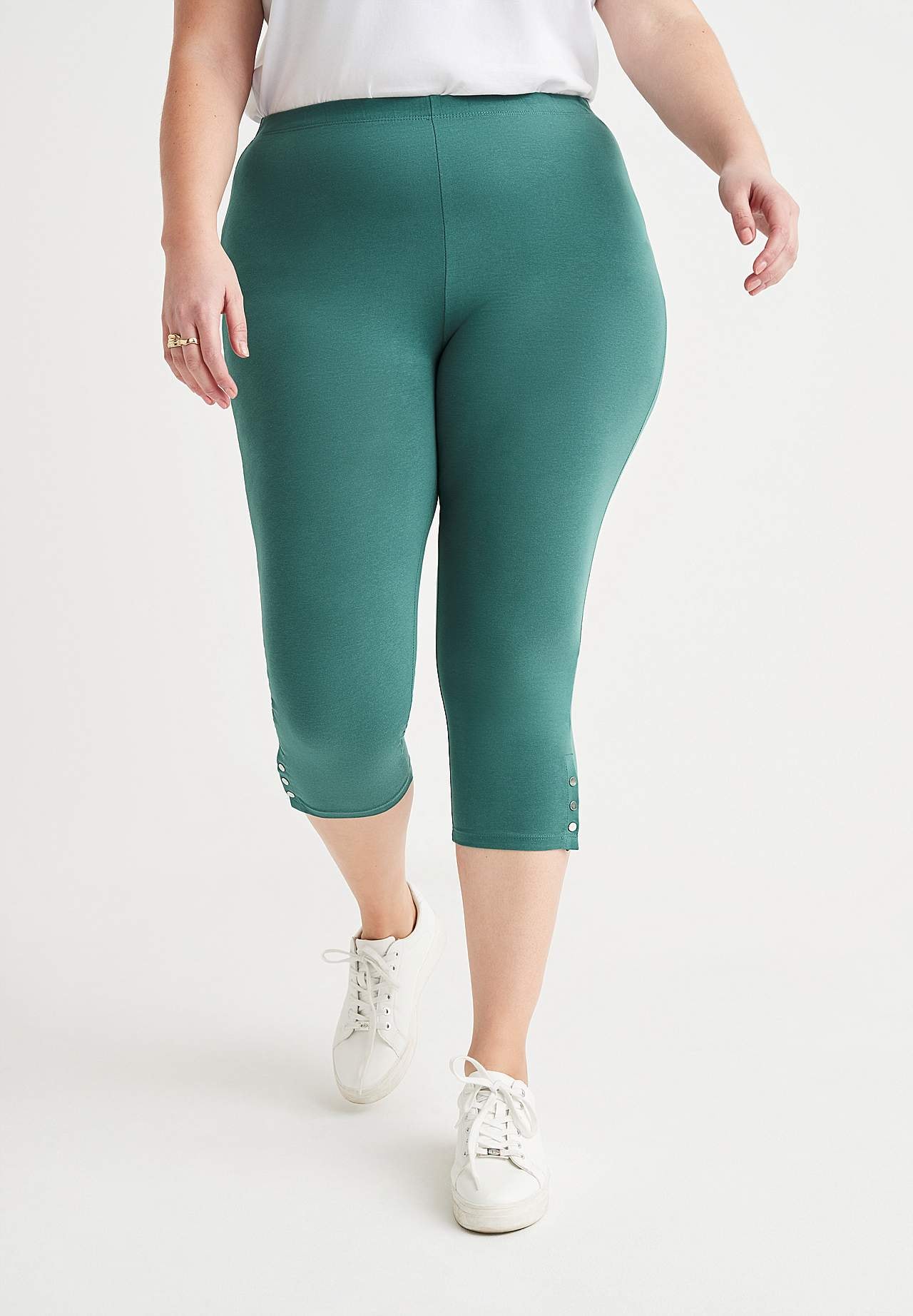 Capri legíny s hezkými detaily s knoflíky Milly 2 kusy