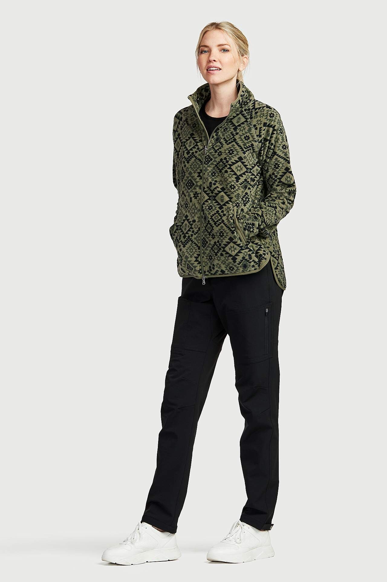 Vzorovaná fleecová bunda