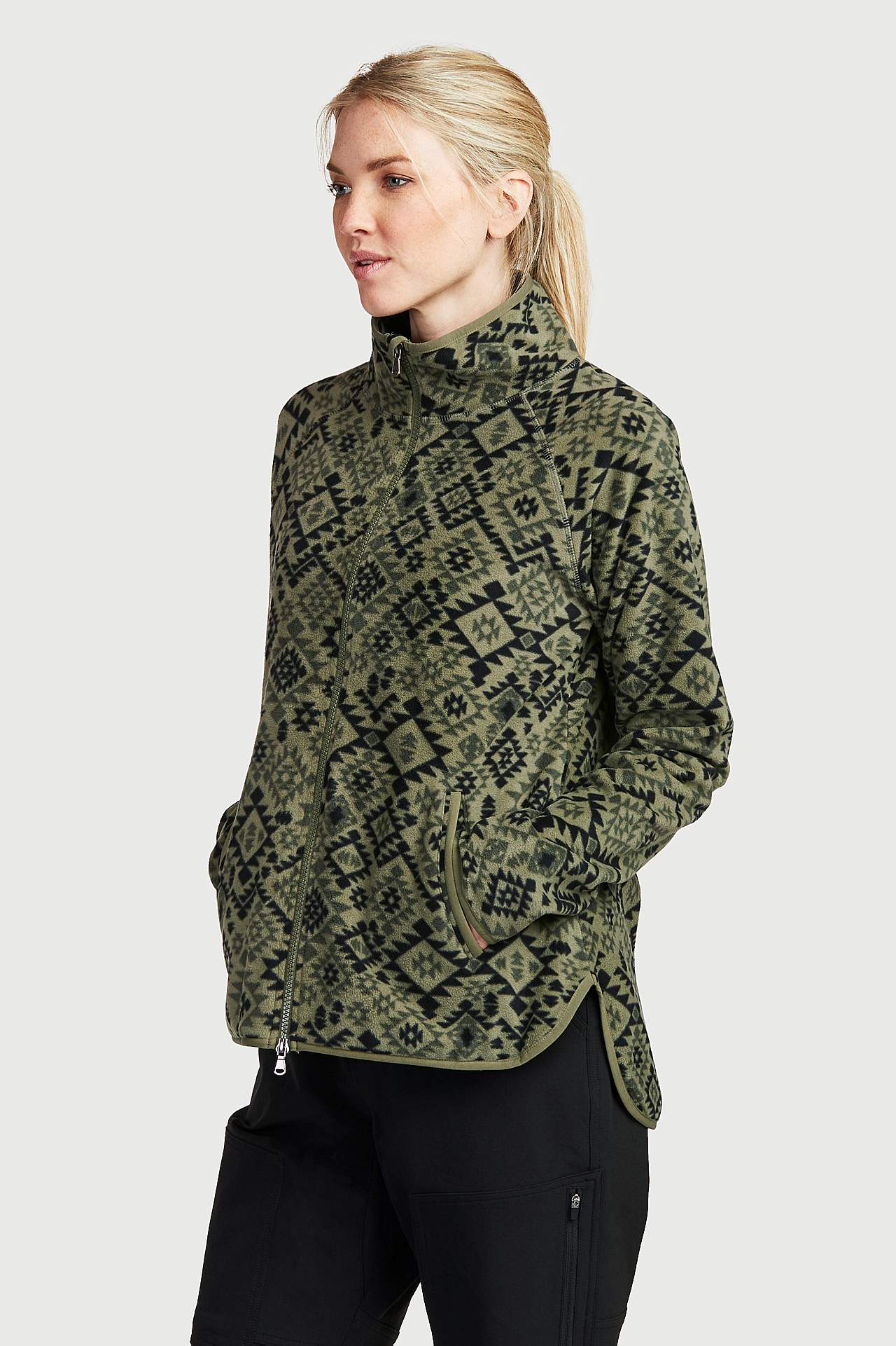 Vzorovaná fleecová bunda