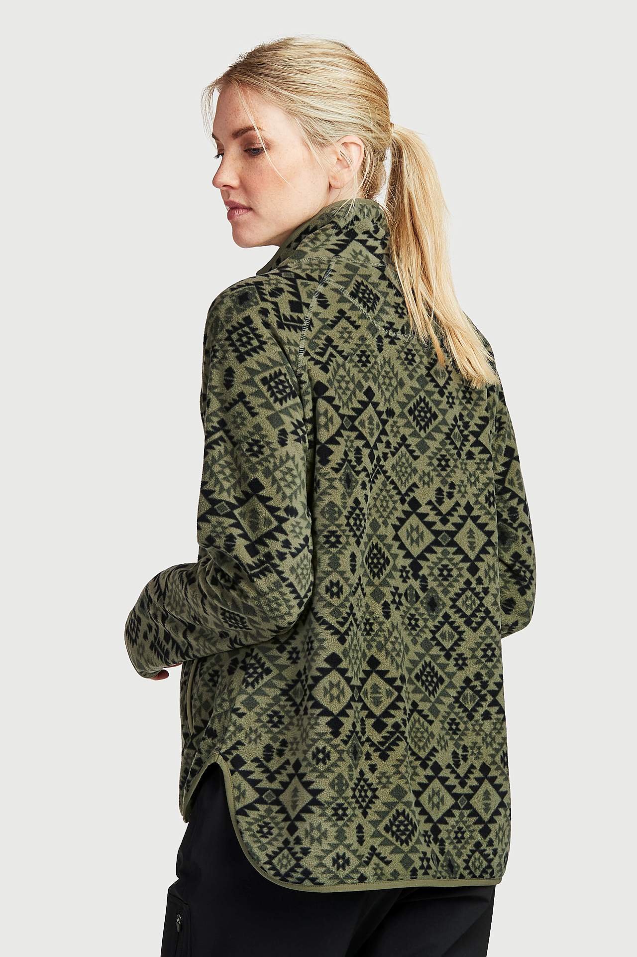 Vzorovaná fleecová bunda