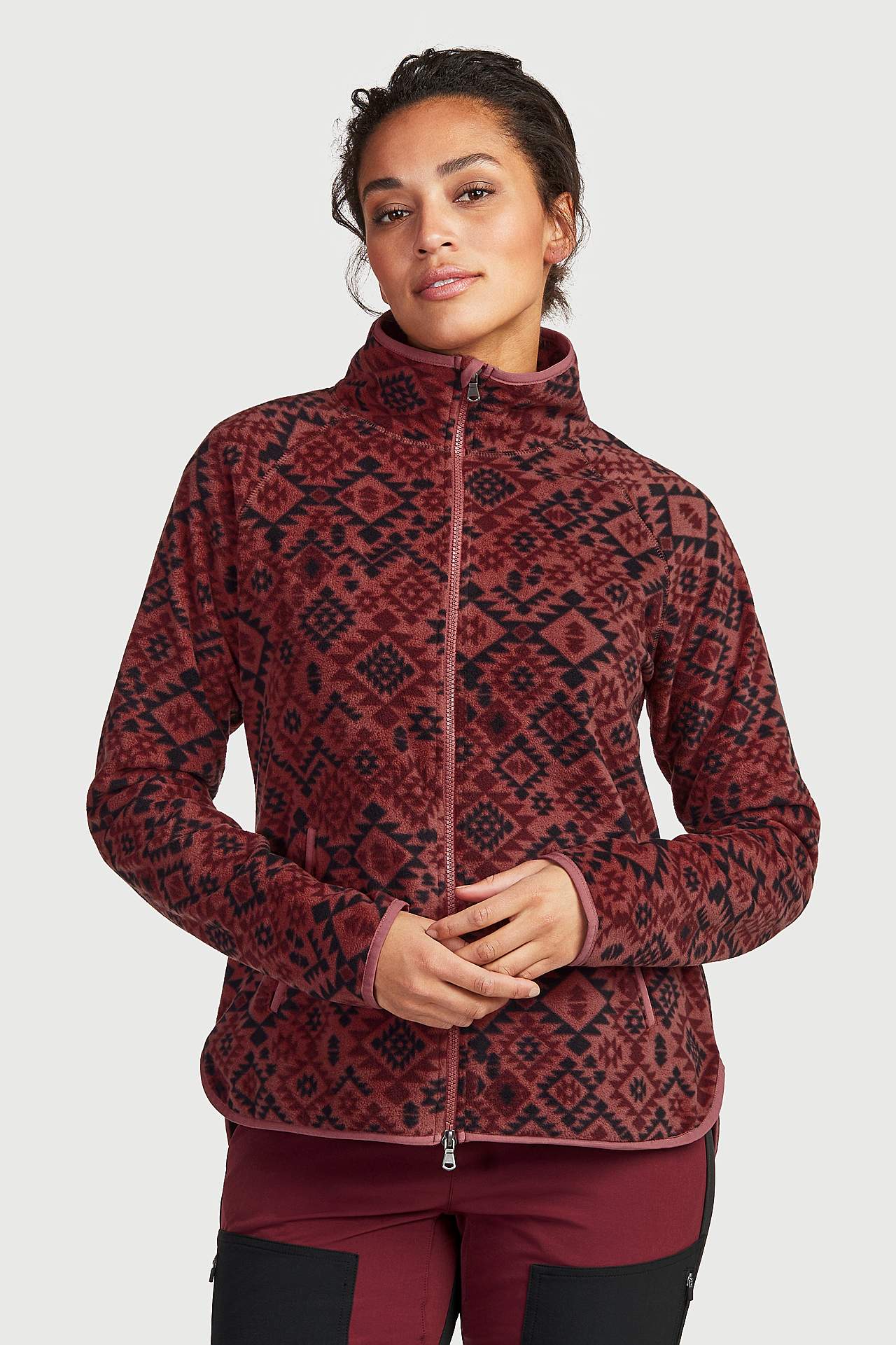 Vzorovaná fleecová bunda