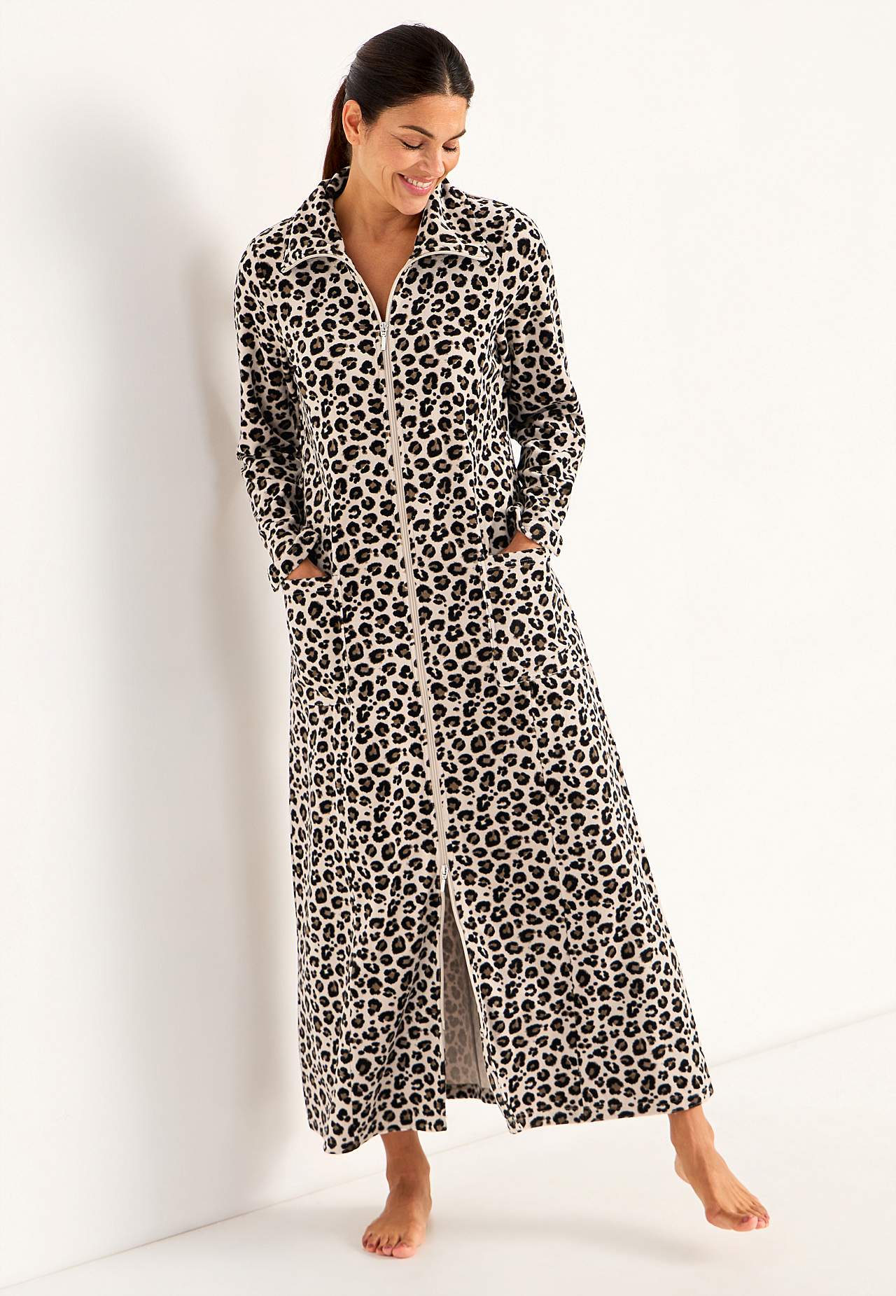 Velurový a dlouhý župan Wilma