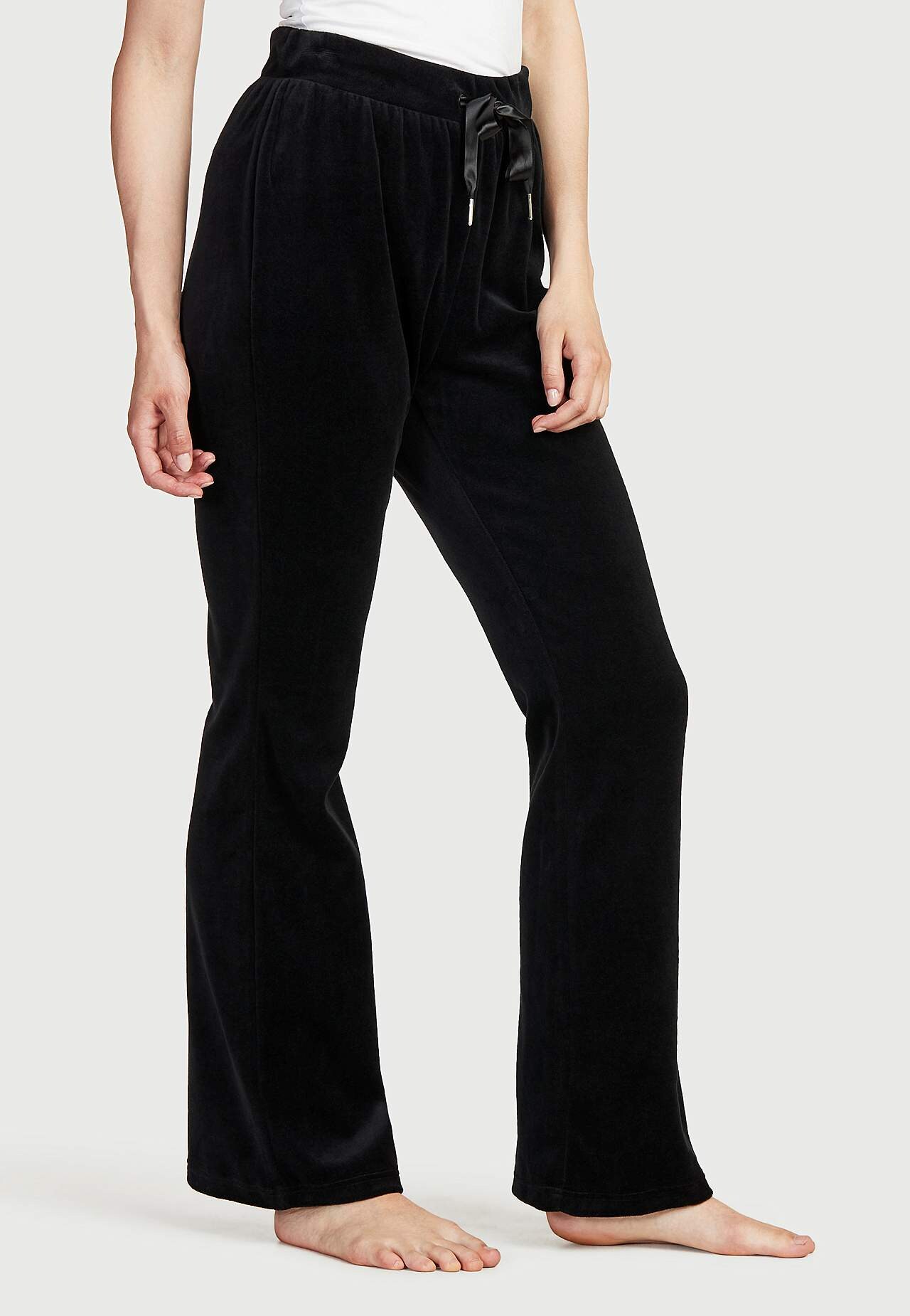 Velurové kalhoty se střihem bootcut Wilma