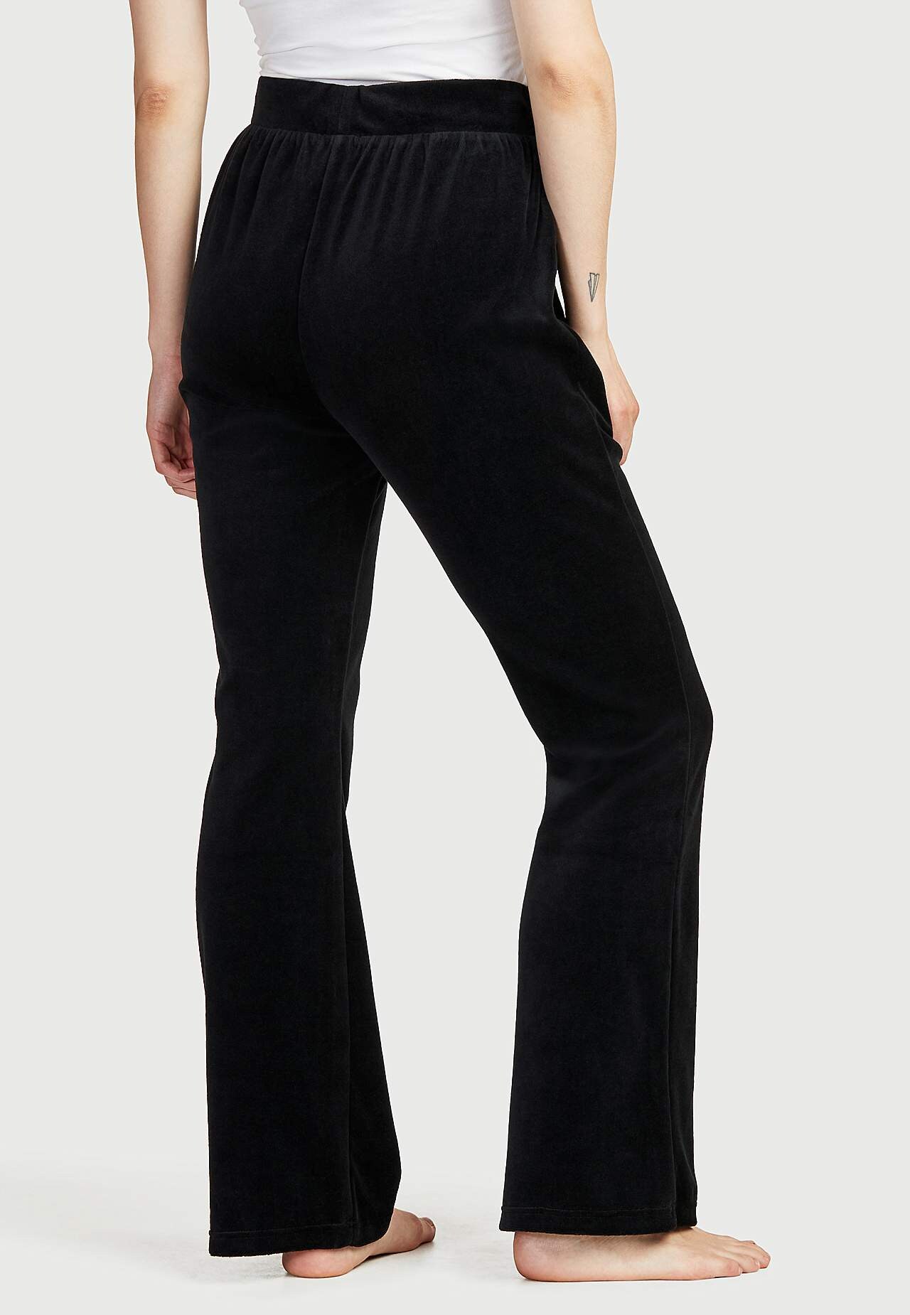 Velurové kalhoty se střihem bootcut Wilma