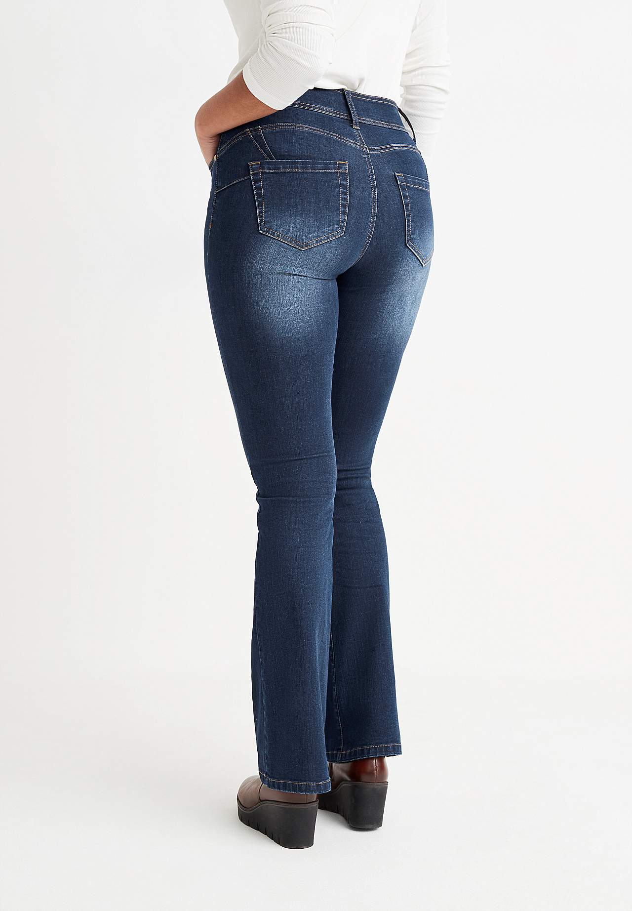 Extra elastické tvarující džíny se střihem bootcut