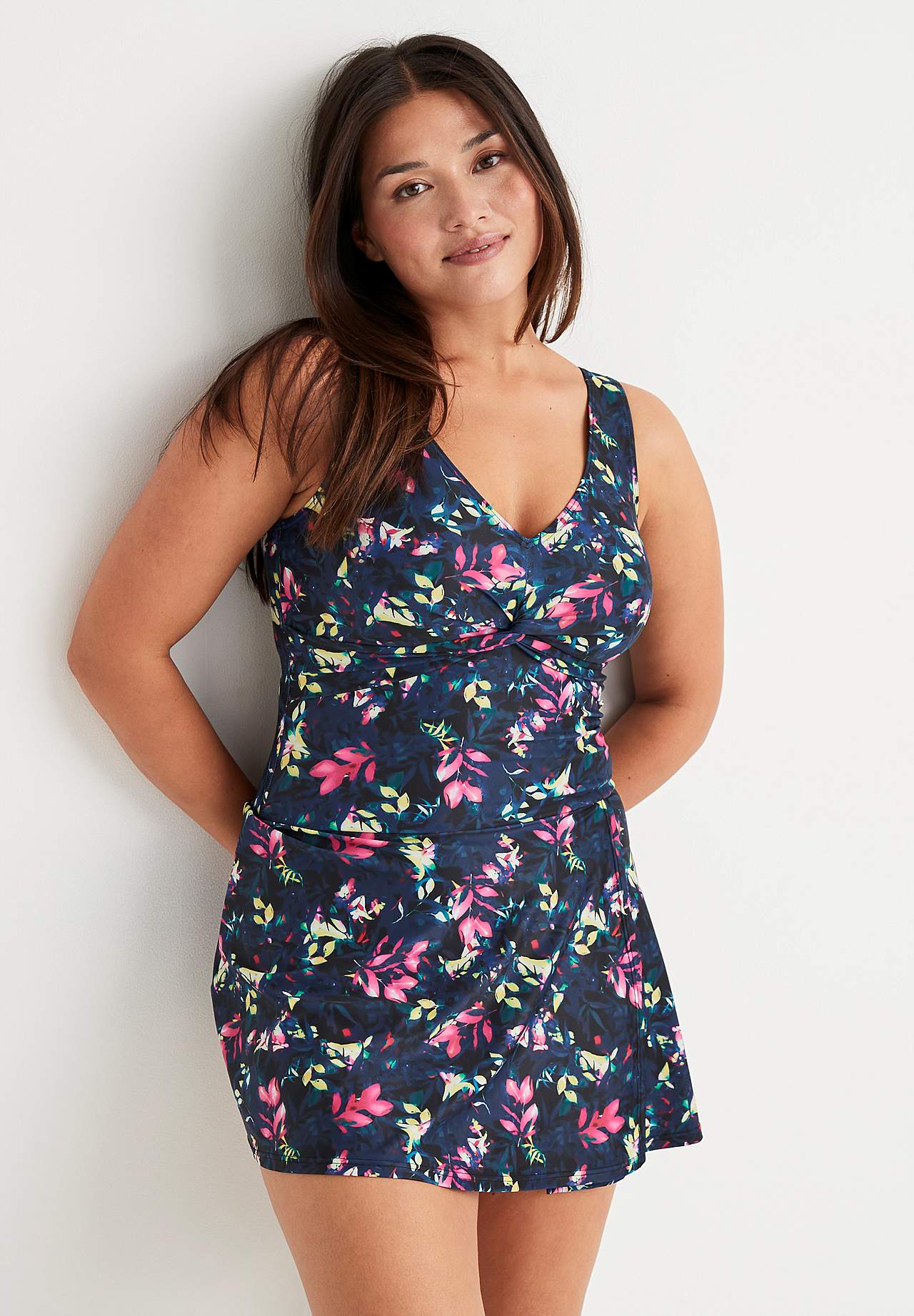 Celoplošně vzorované plavkové šaty