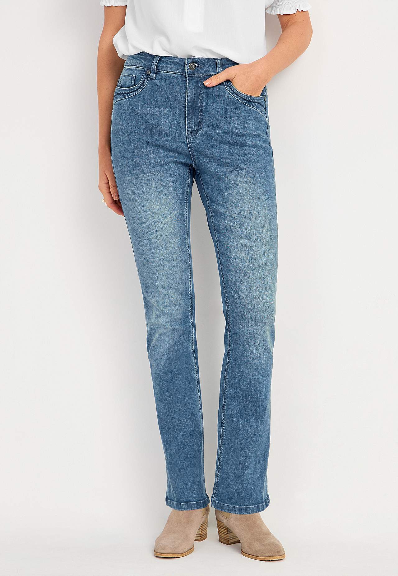 Strečové džíny se střihem bootcut